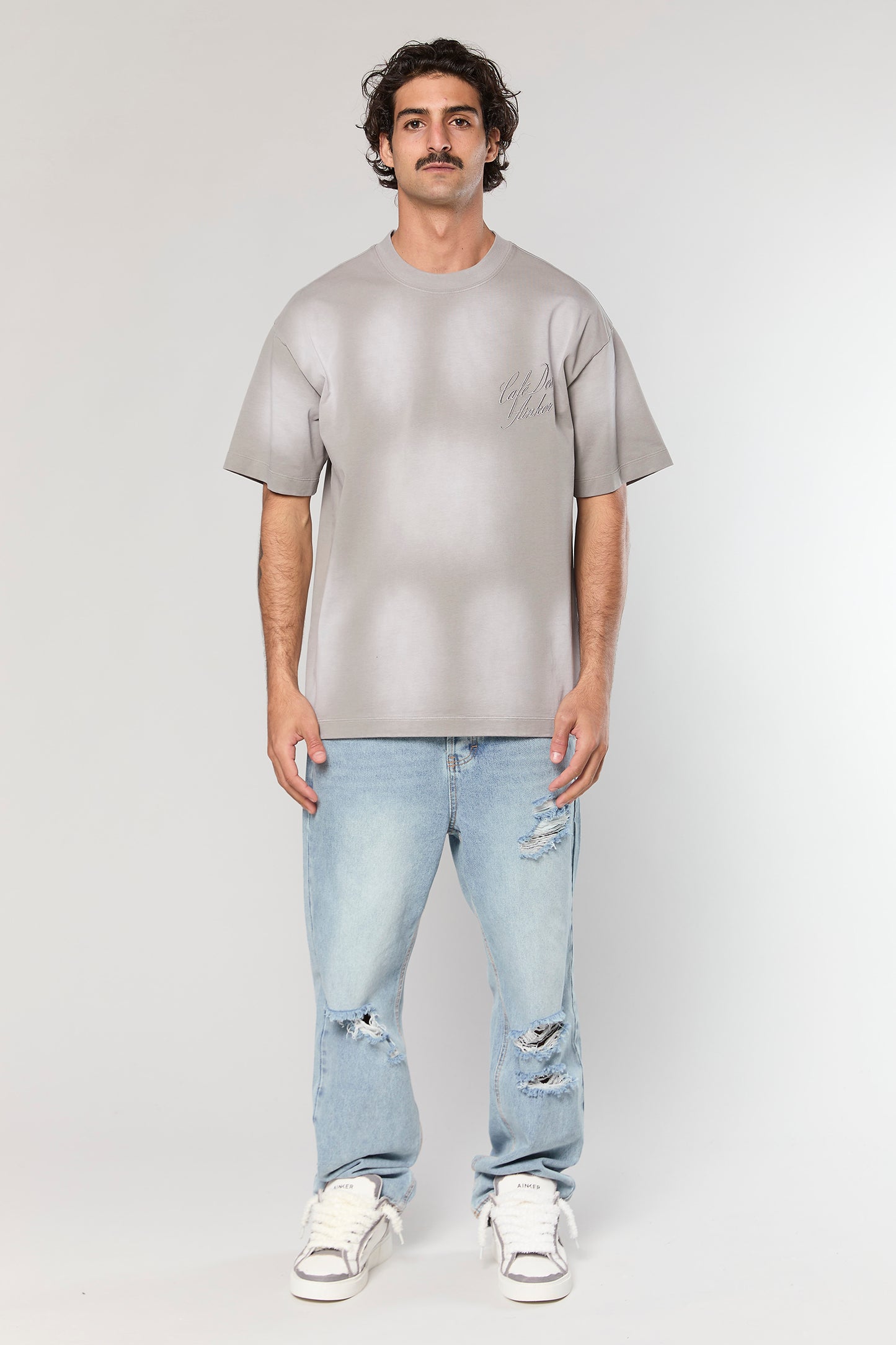 Cotton Wash 811 L.Gray T-Shirt