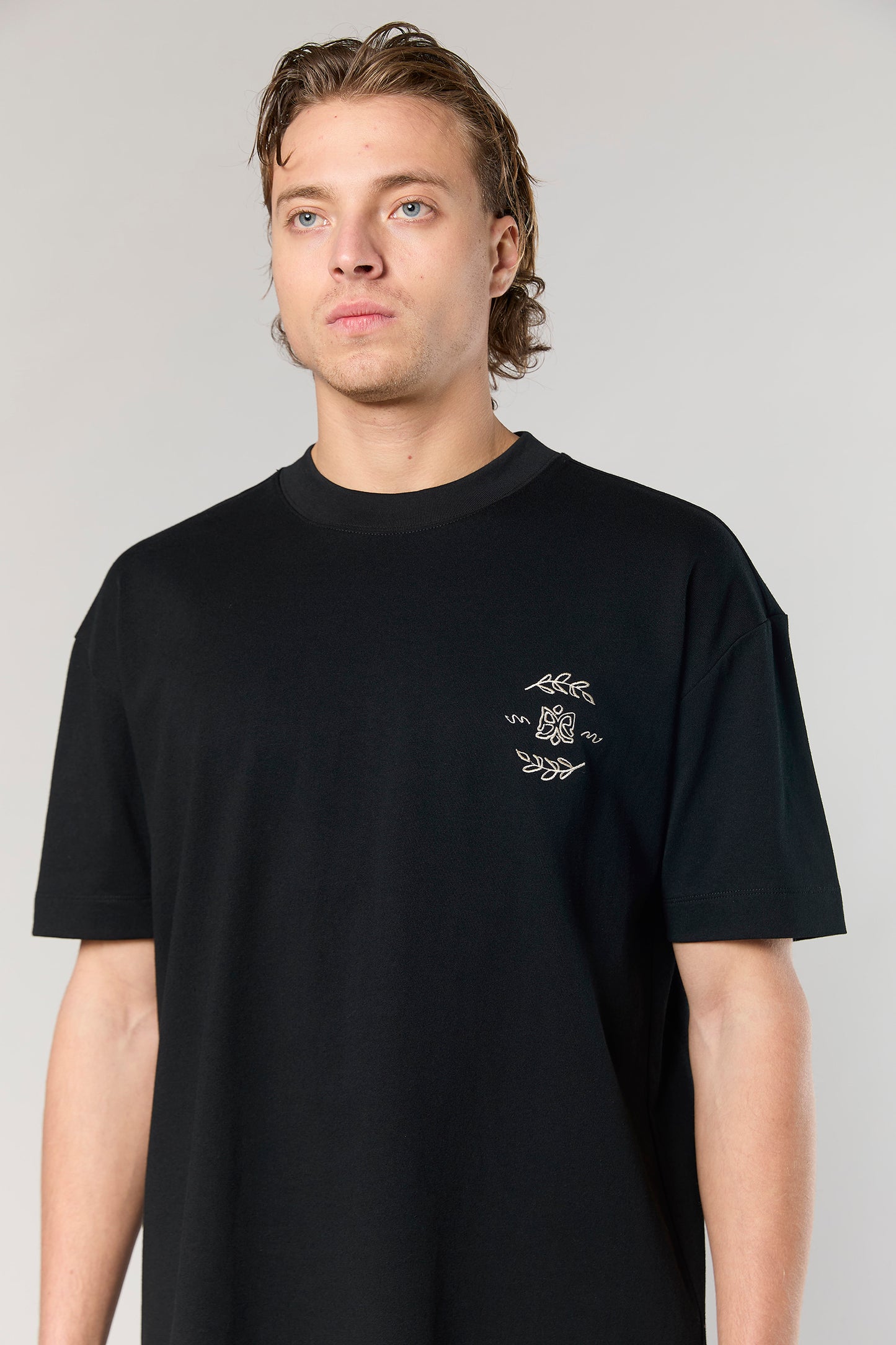 Mercerized 728 Black T-Shirt