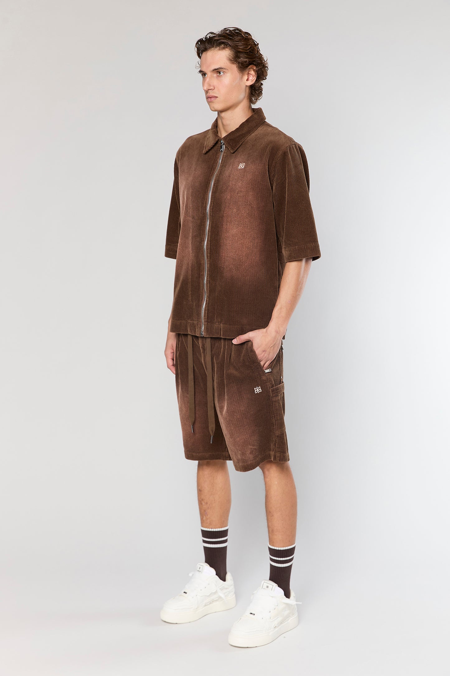 Wash Corduroy 708 Brown Short