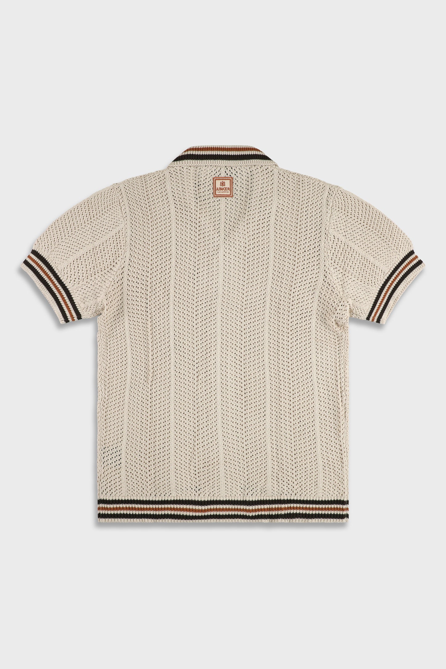 802 Mocha Knit Button Shirt