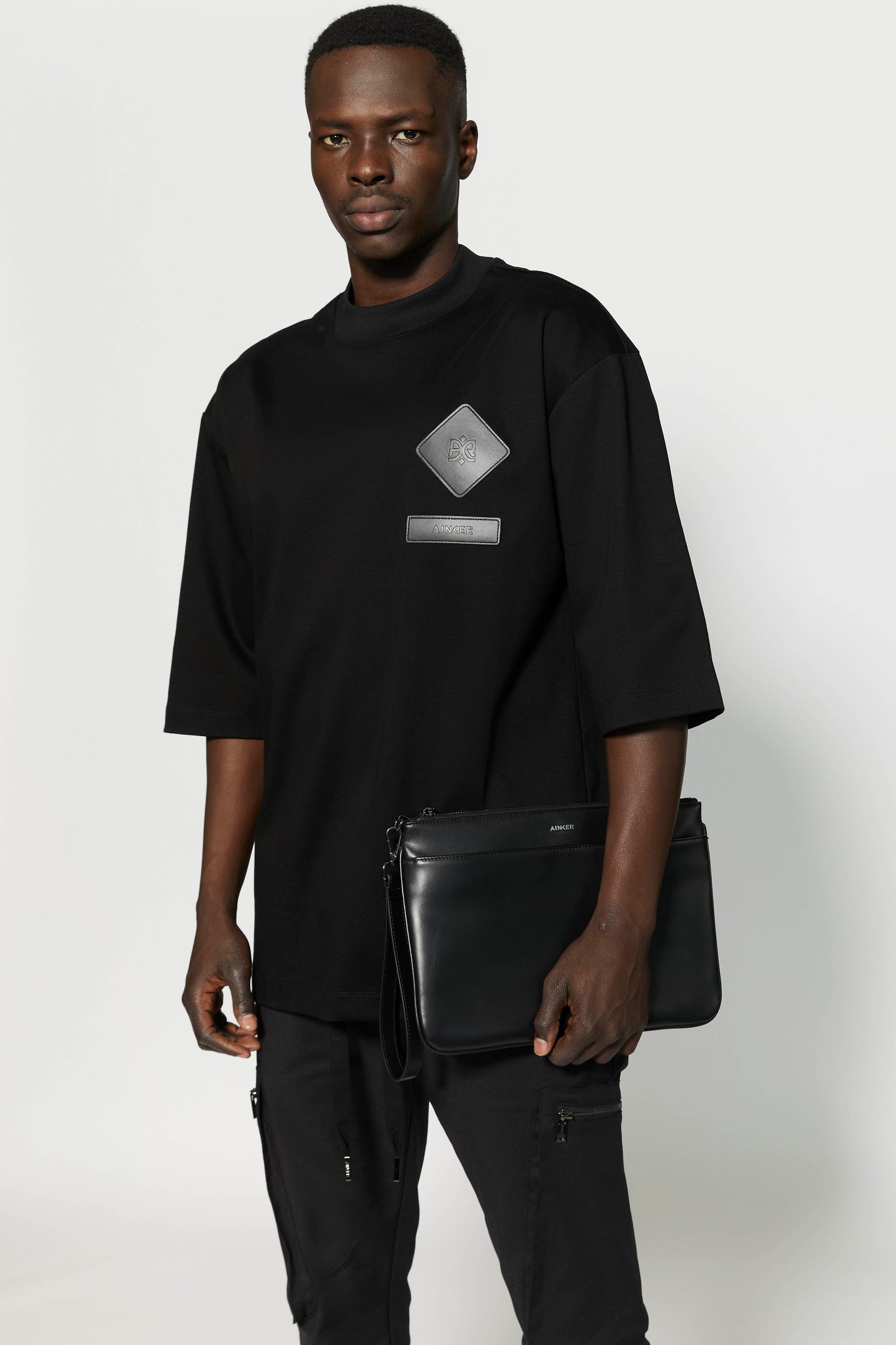 Black Clutch Leather Bag