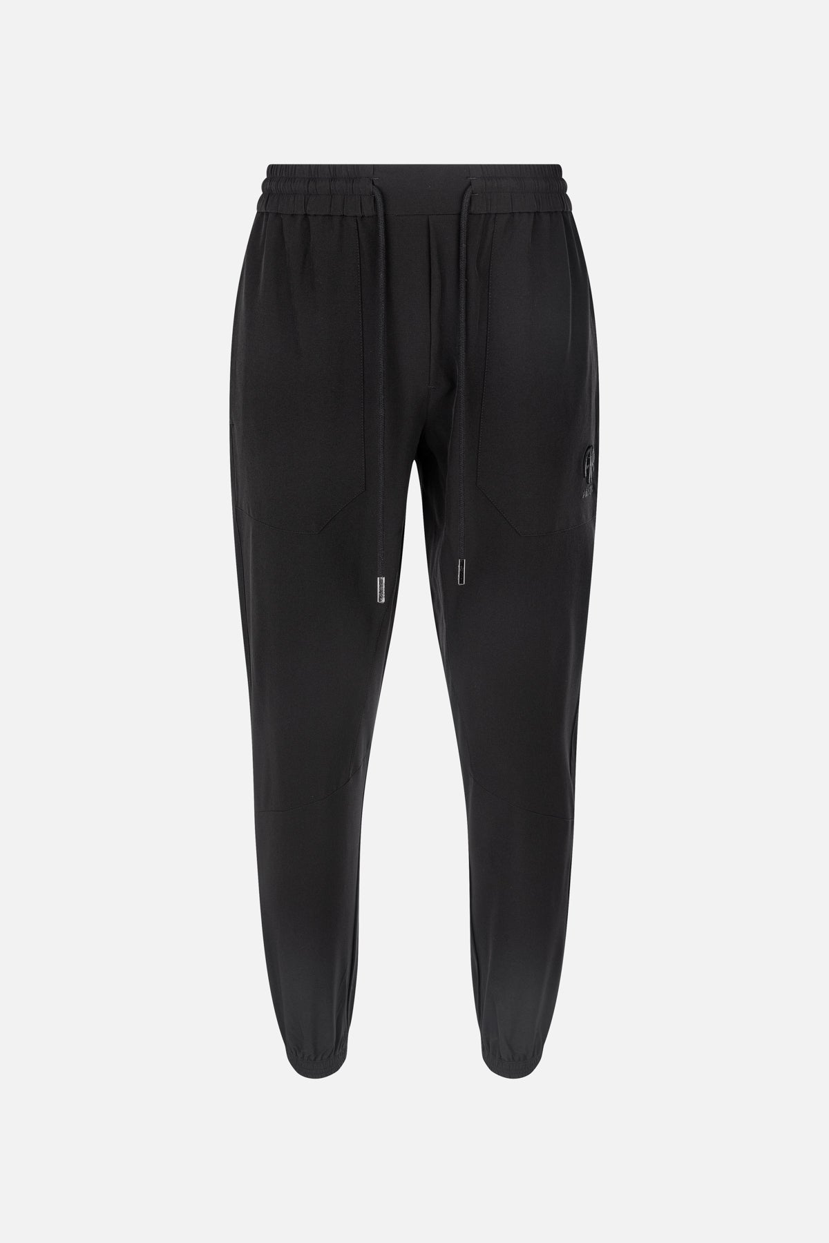 Black Nylon Long Pants