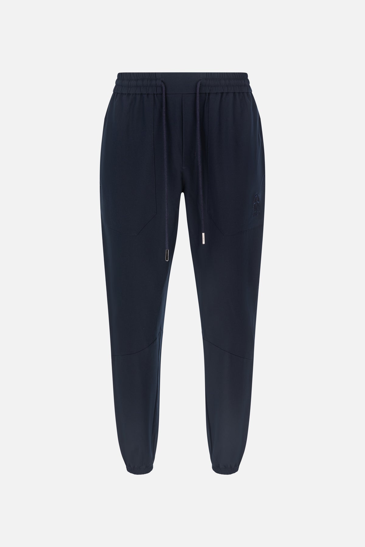 Blue Nylon Long Pants