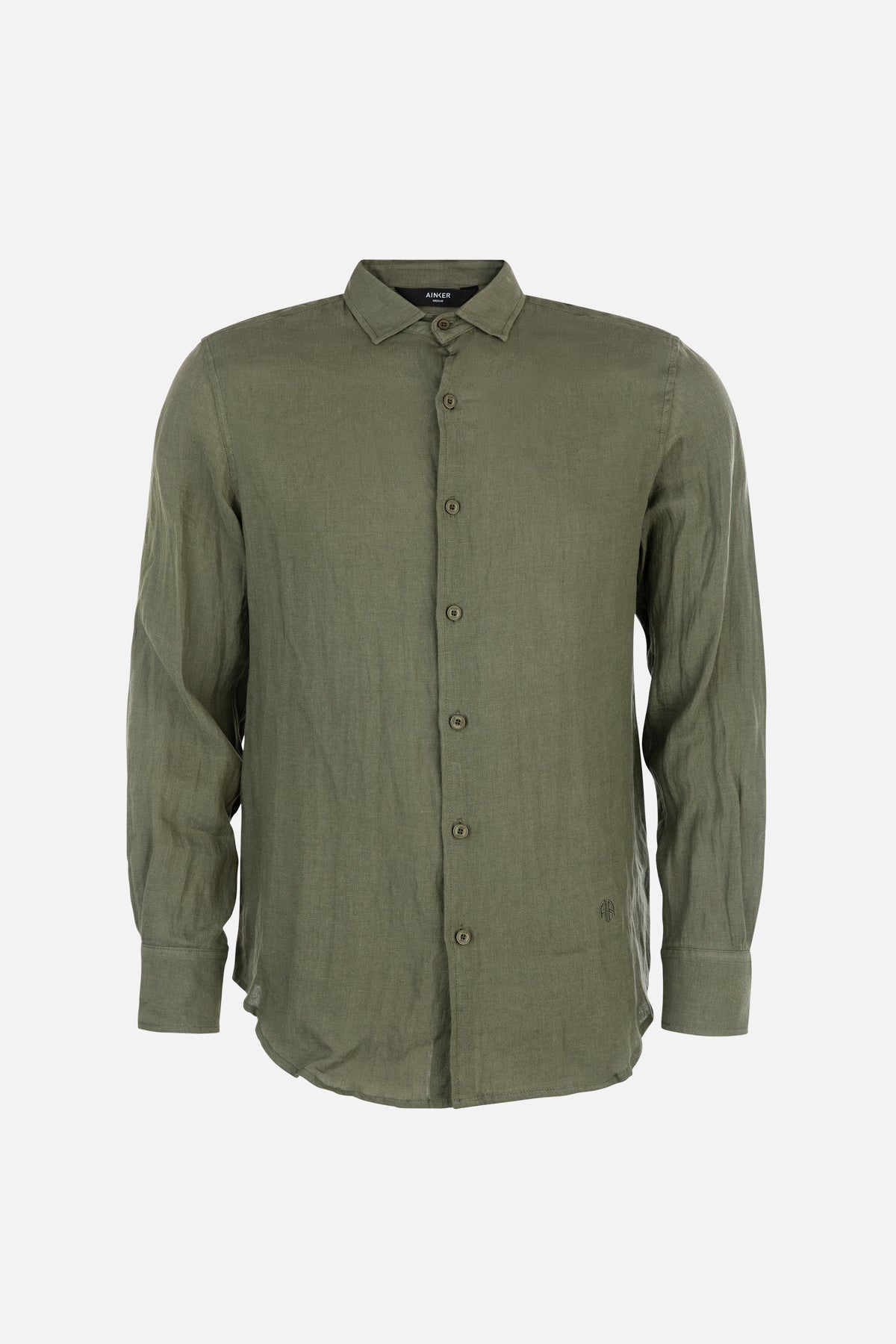 Linen Green Button Shirt