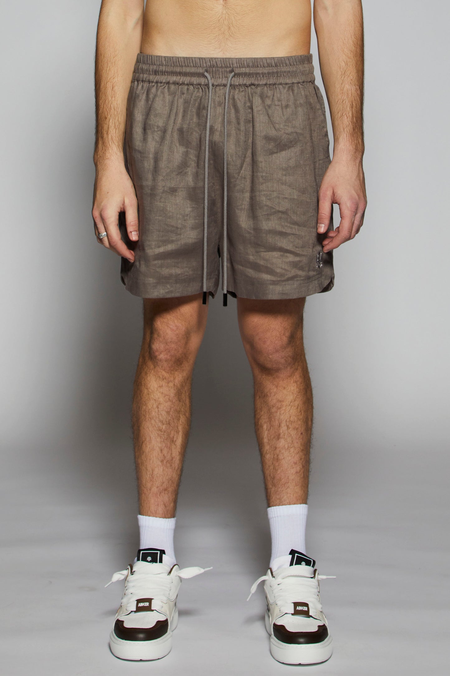 Linen Short Mocha Pants