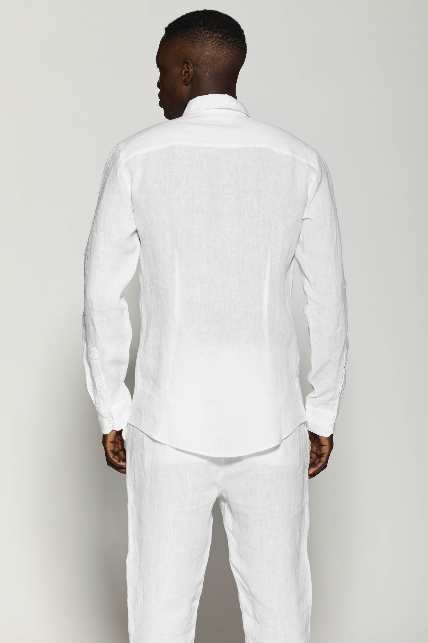 Linen White 402 Button Shirt