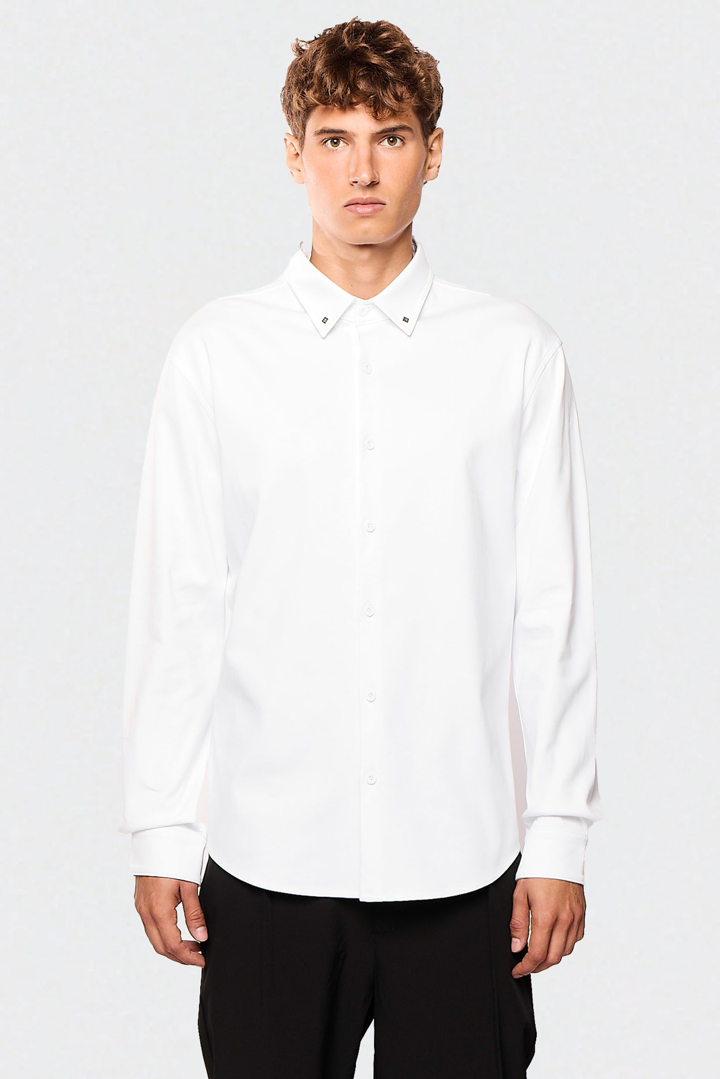 White Mercerize 642 Button Shirt
