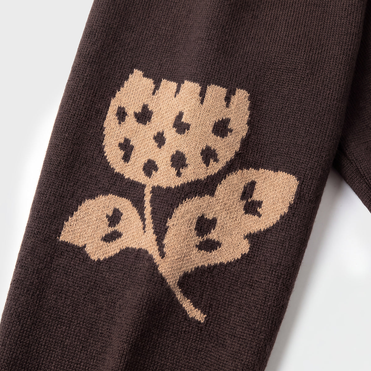 1127 Brown Knit Hoodie