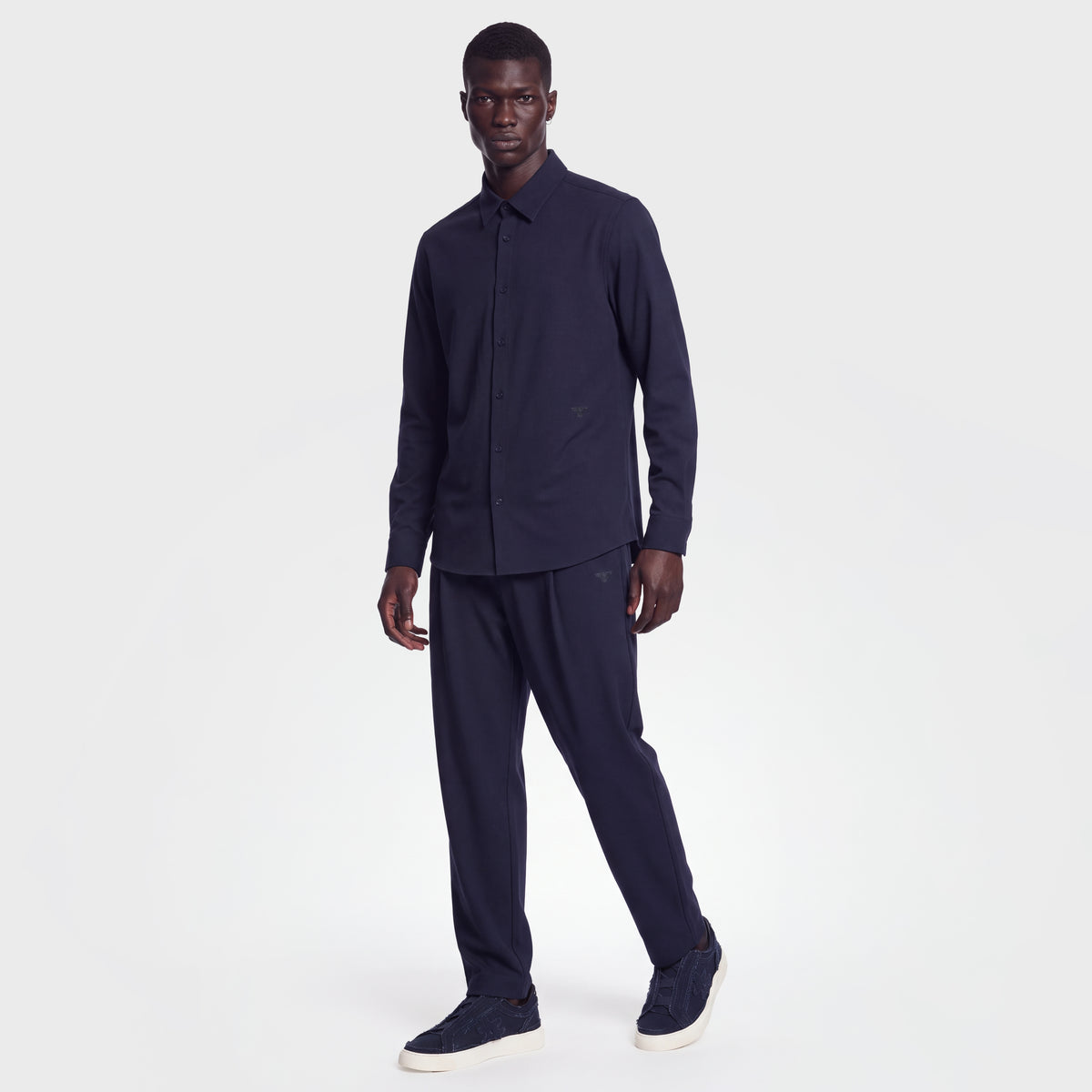 Wool Blend 1081 Navy Shirt