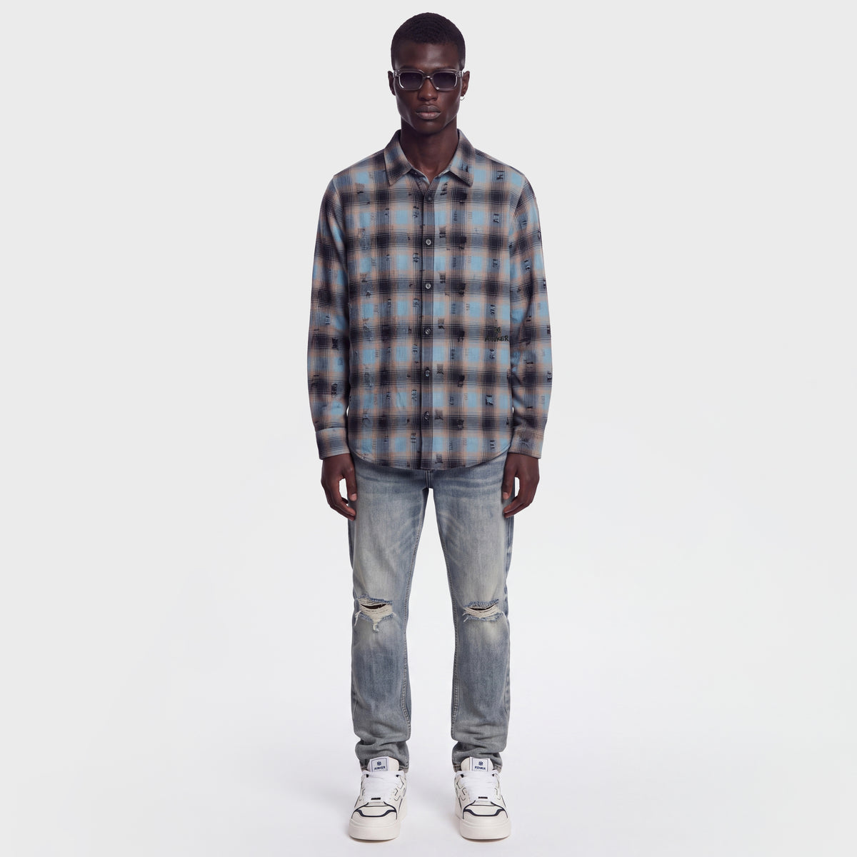 Flannel 1107 Blue Plaid Overshirt