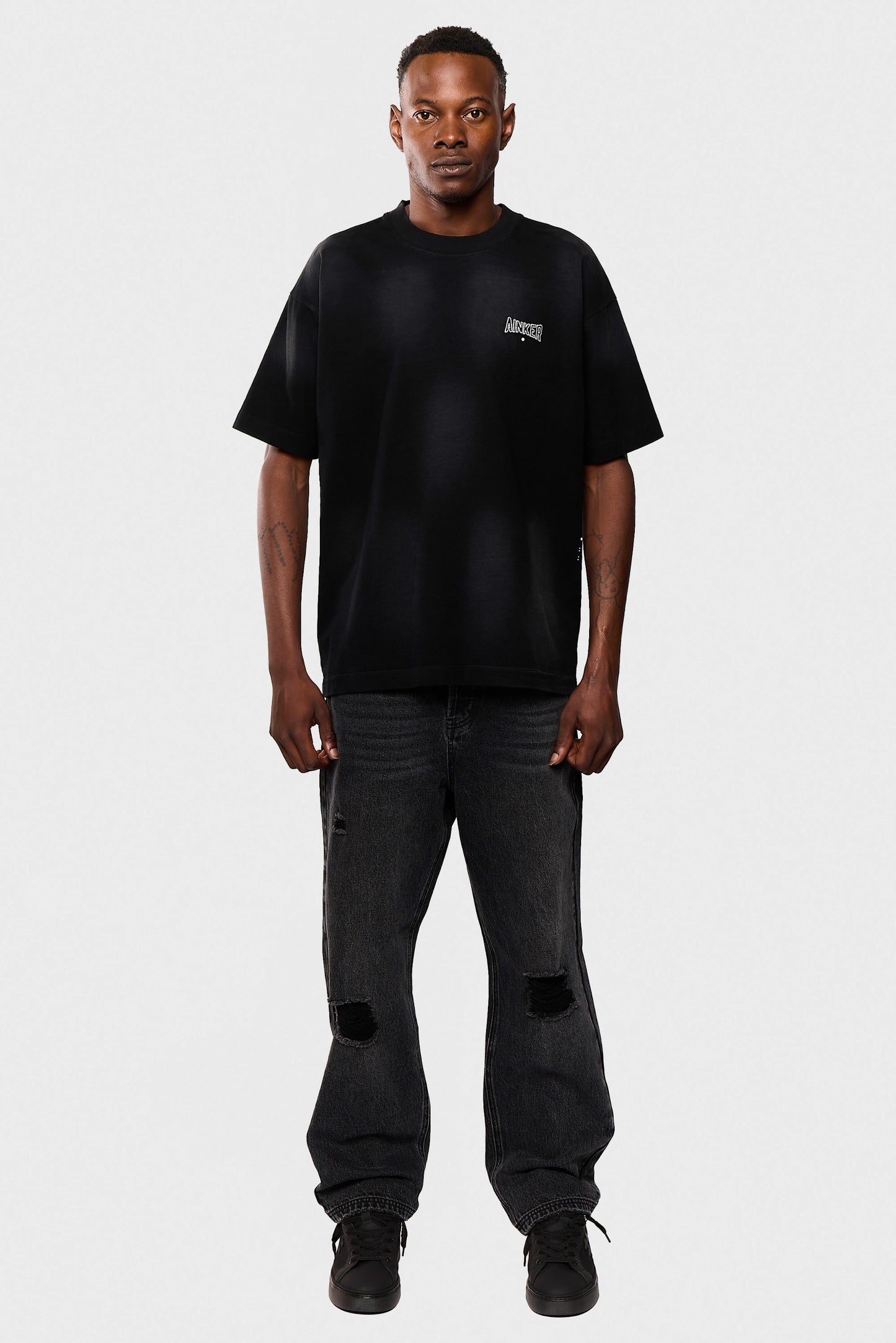 Cotton Wash 717 Black T-Shirt