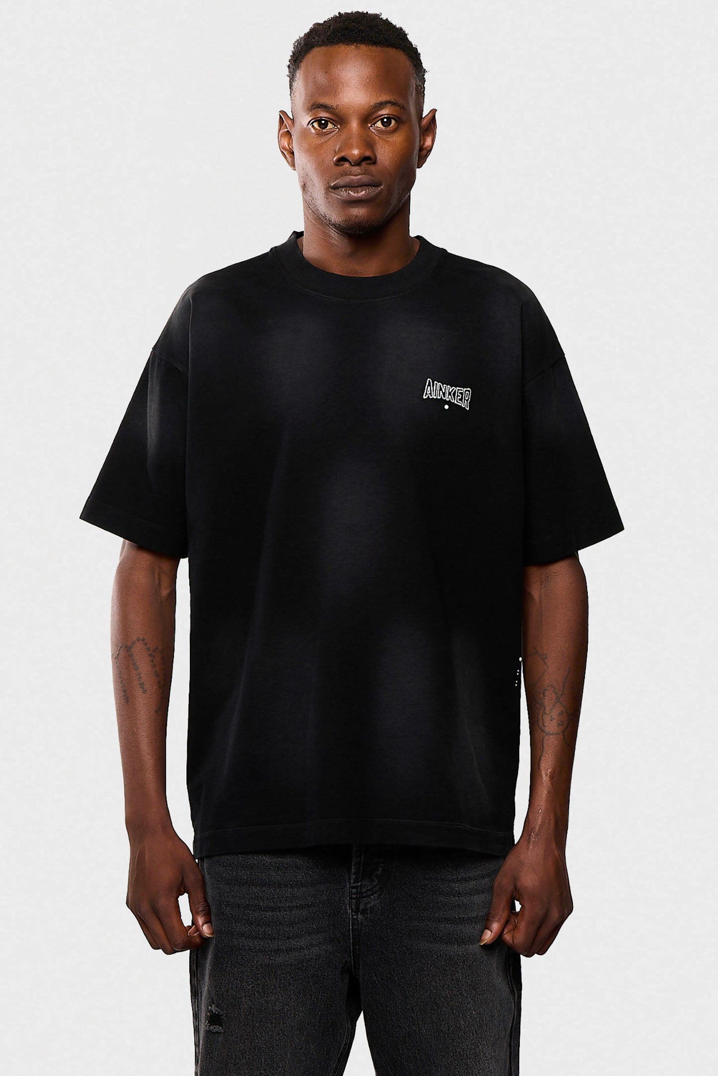 Cotton Wash 717 Black T-Shirt