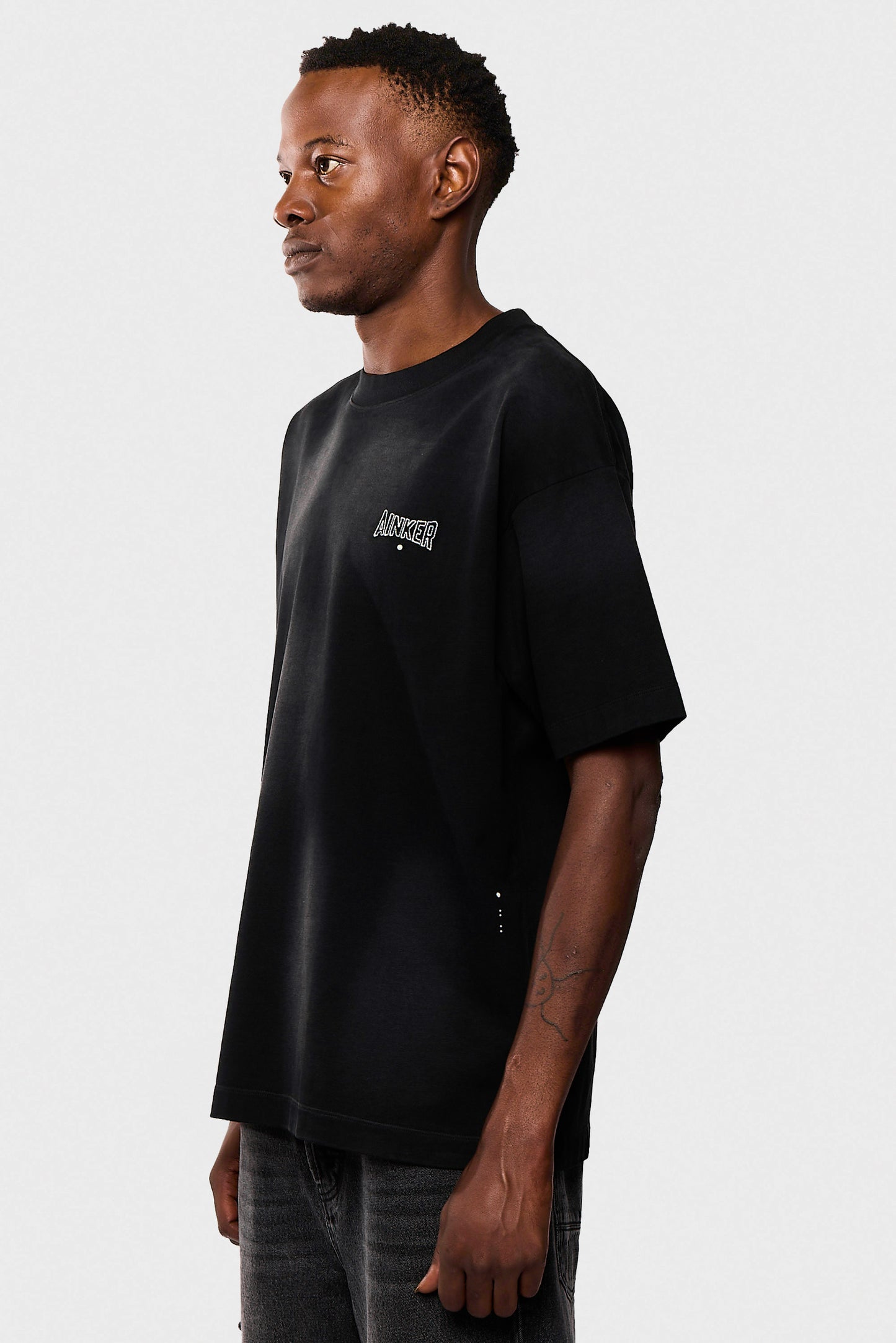 Cotton Wash 717 Black T-Shirt