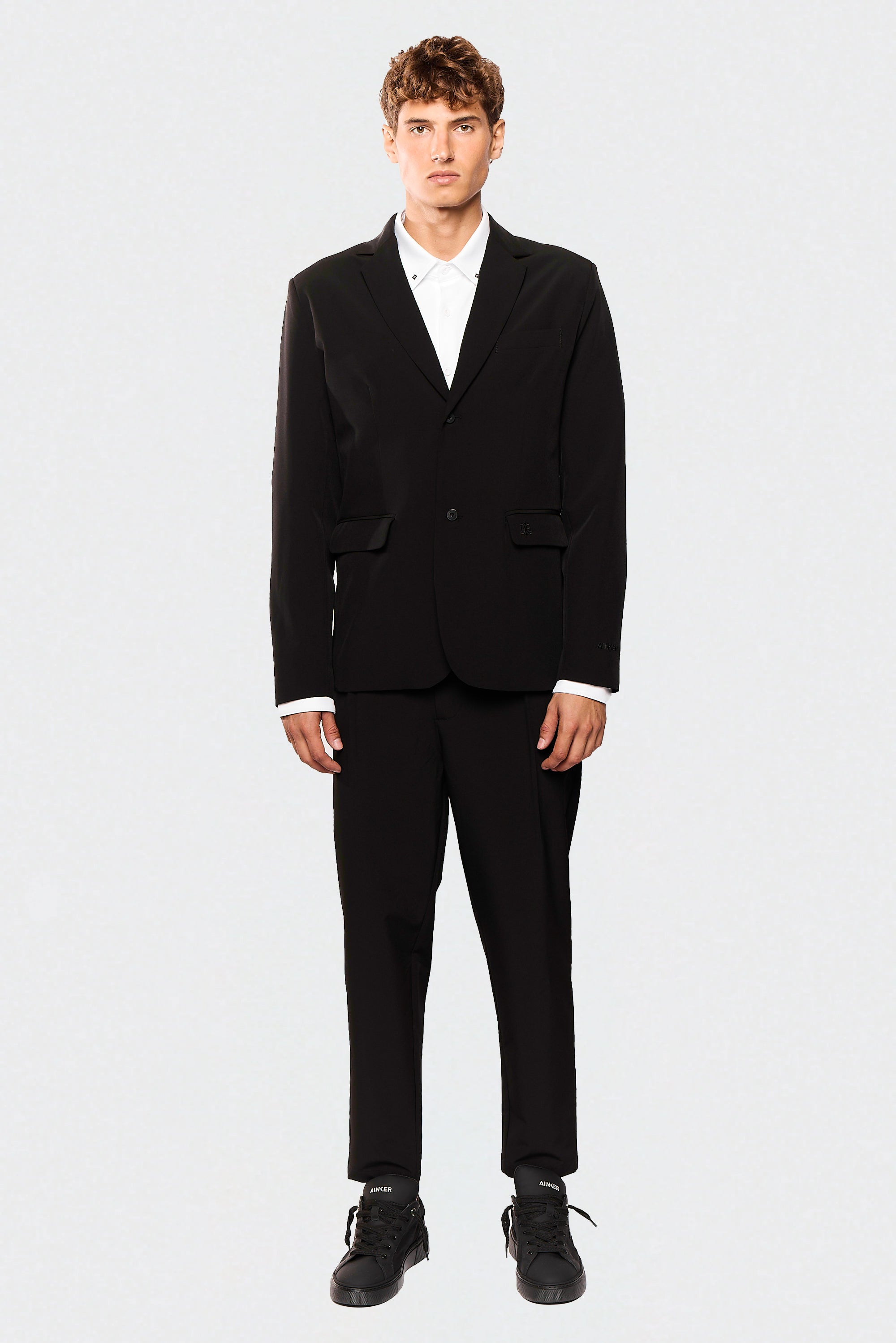 Black  Elastane 750 Suit Jacket