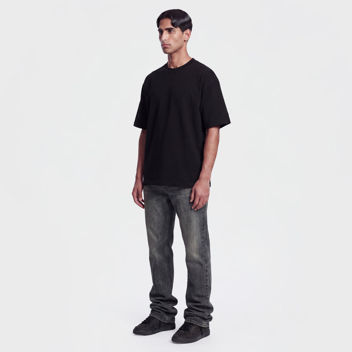 Mercerized 1012 Black T-Shirt
