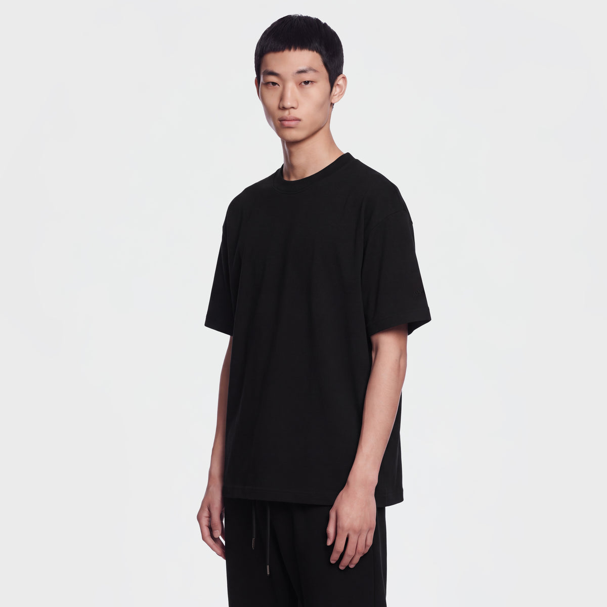 Mercerized 1043 Black T-Shirt