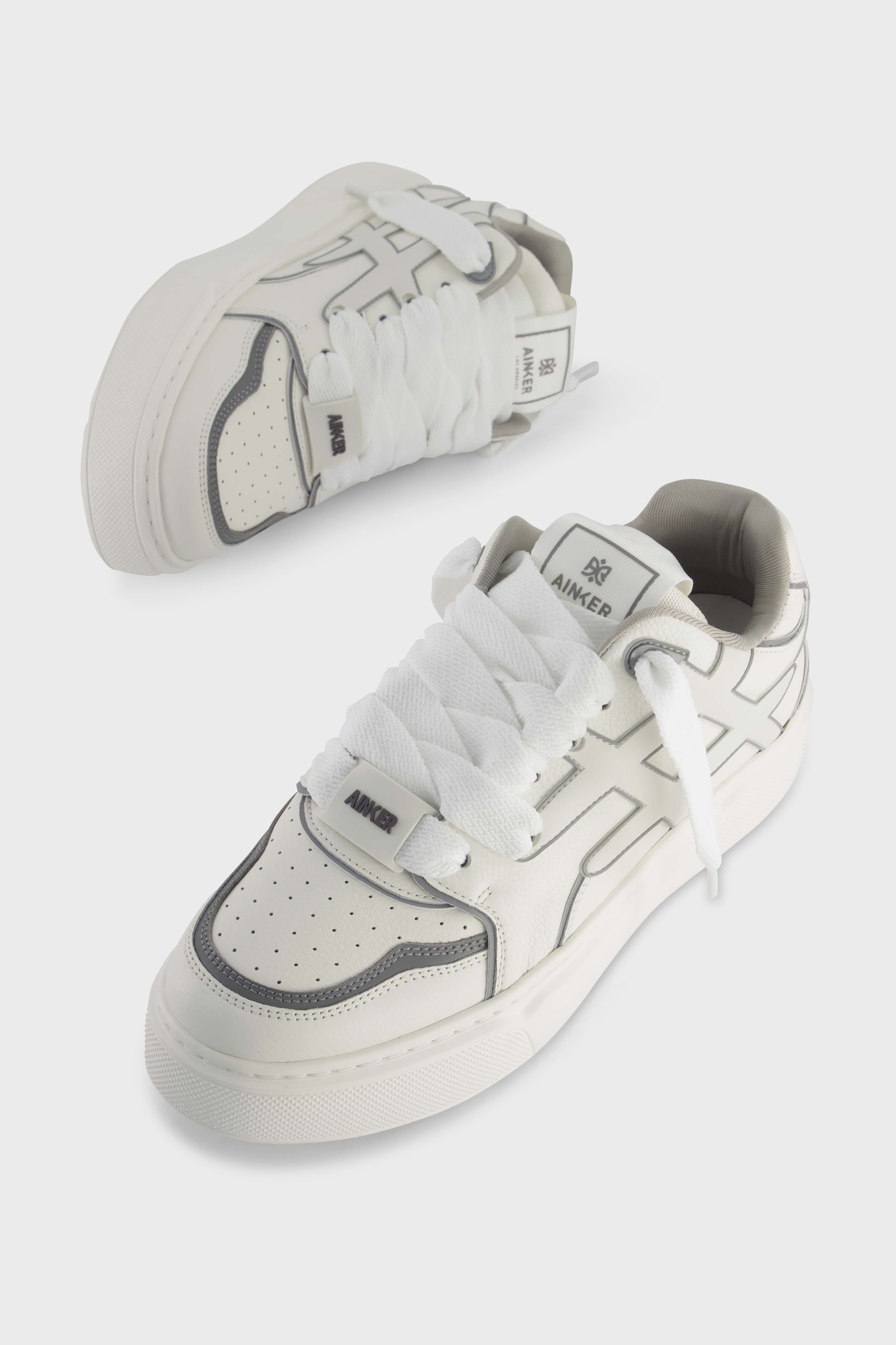 Backdoor Leather White Gray