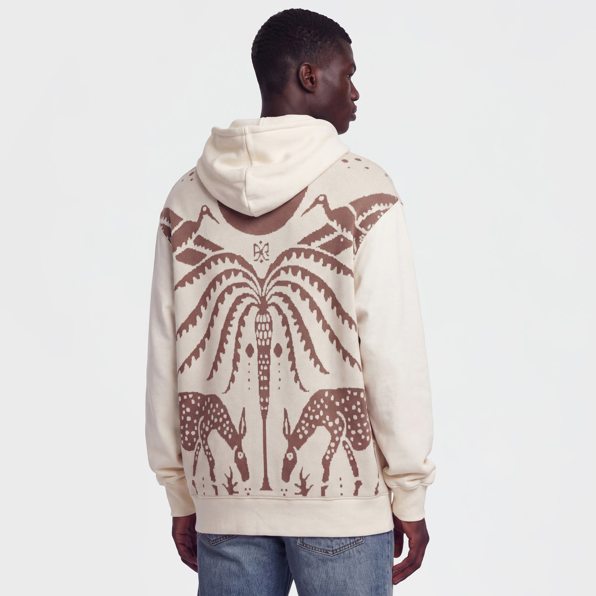 1130 Off White Knit Hoodie