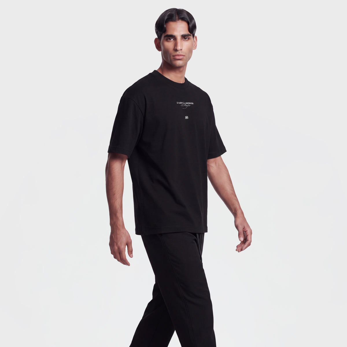 Mercerized 1019 Black T-Shirt