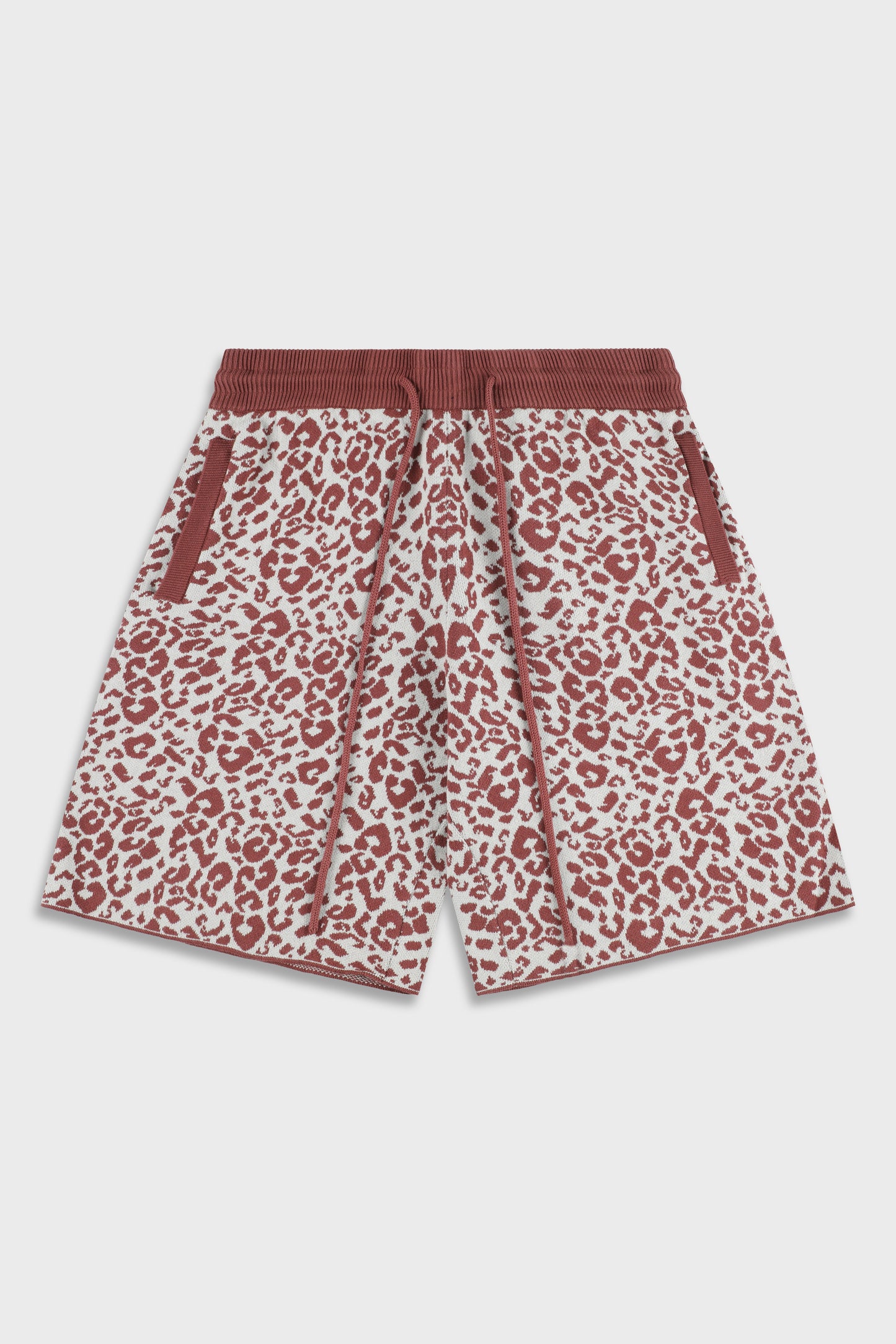 Leopard 814 Red Knit Short Pant