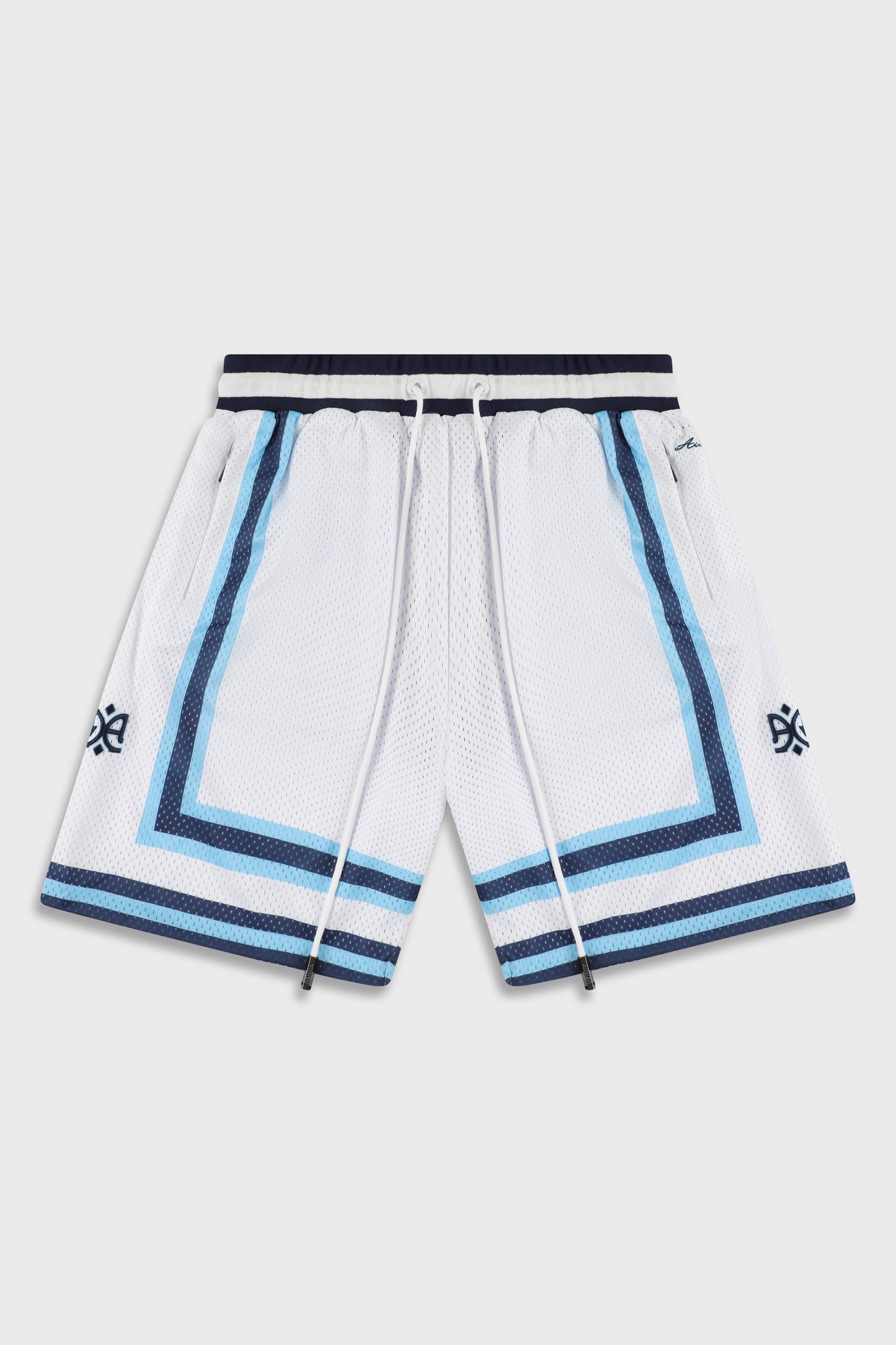 BB 712 White/Blue Short Pant