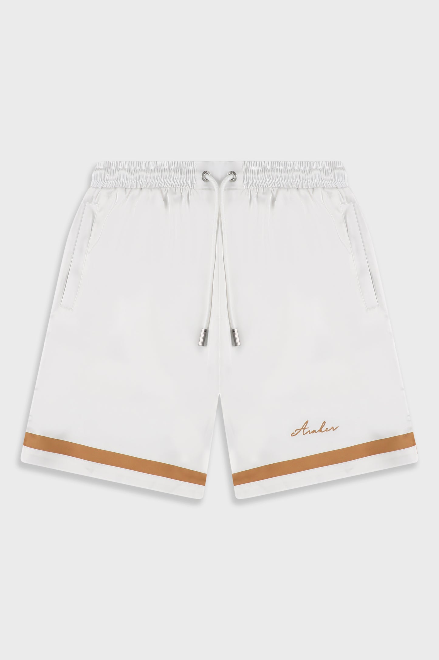 Satin 841 White/Orange Short