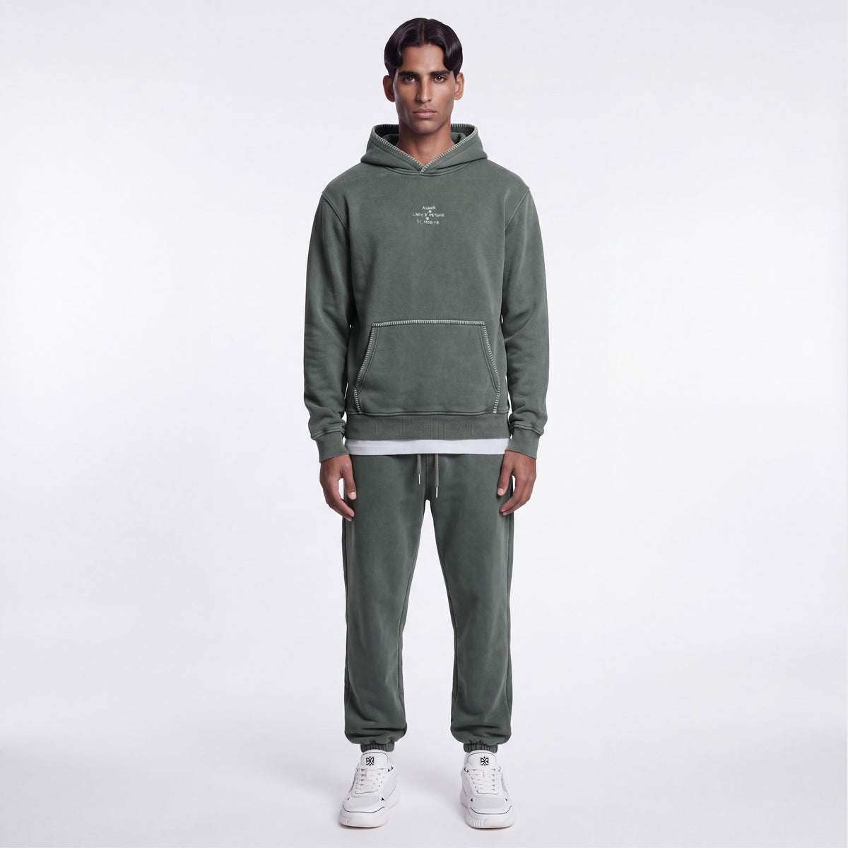 1117 Gray Pant - full look
