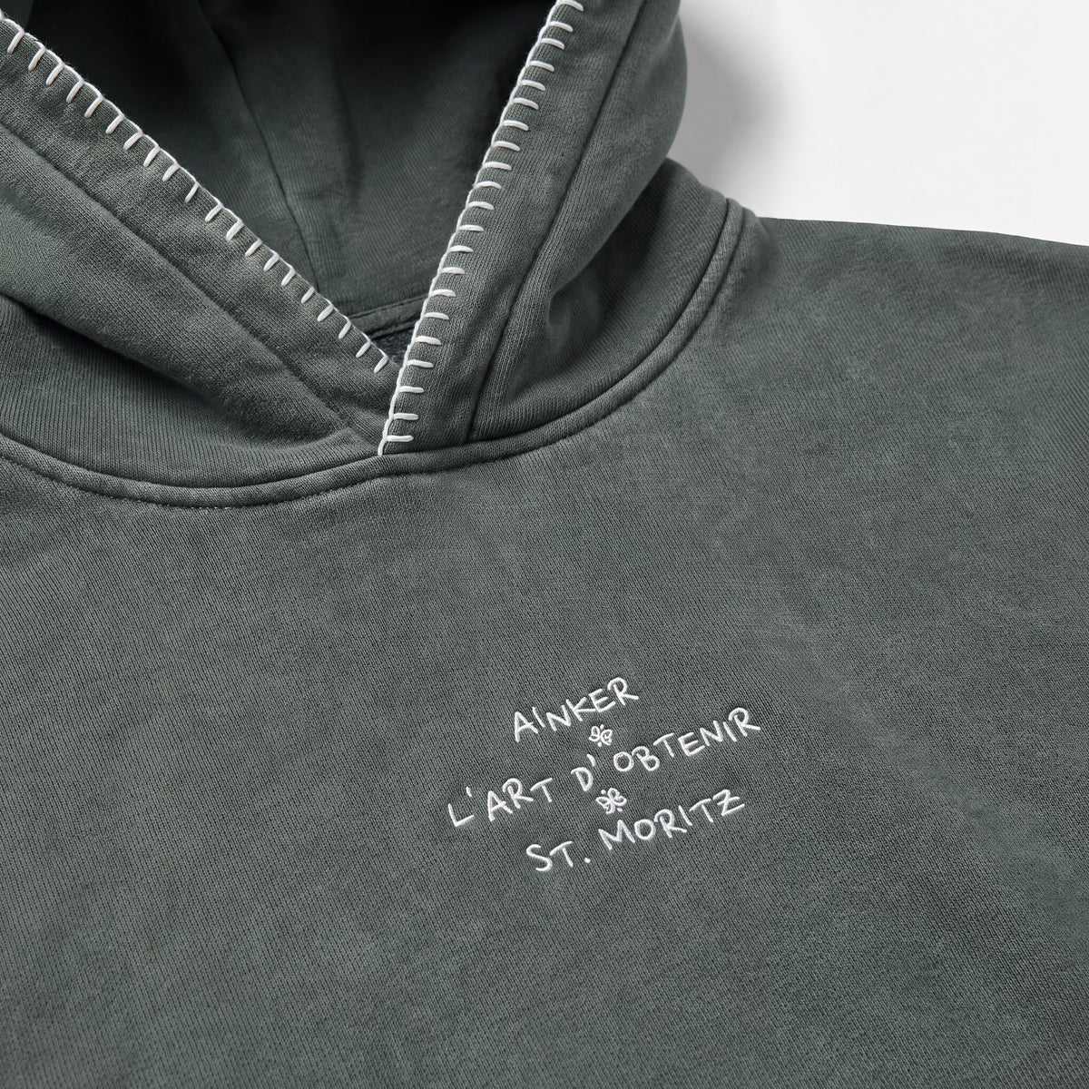 1117 Gray Hoodie - detail