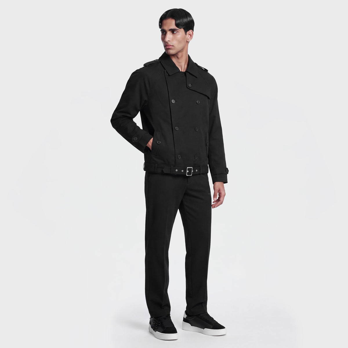1076 Black Jacket - full look