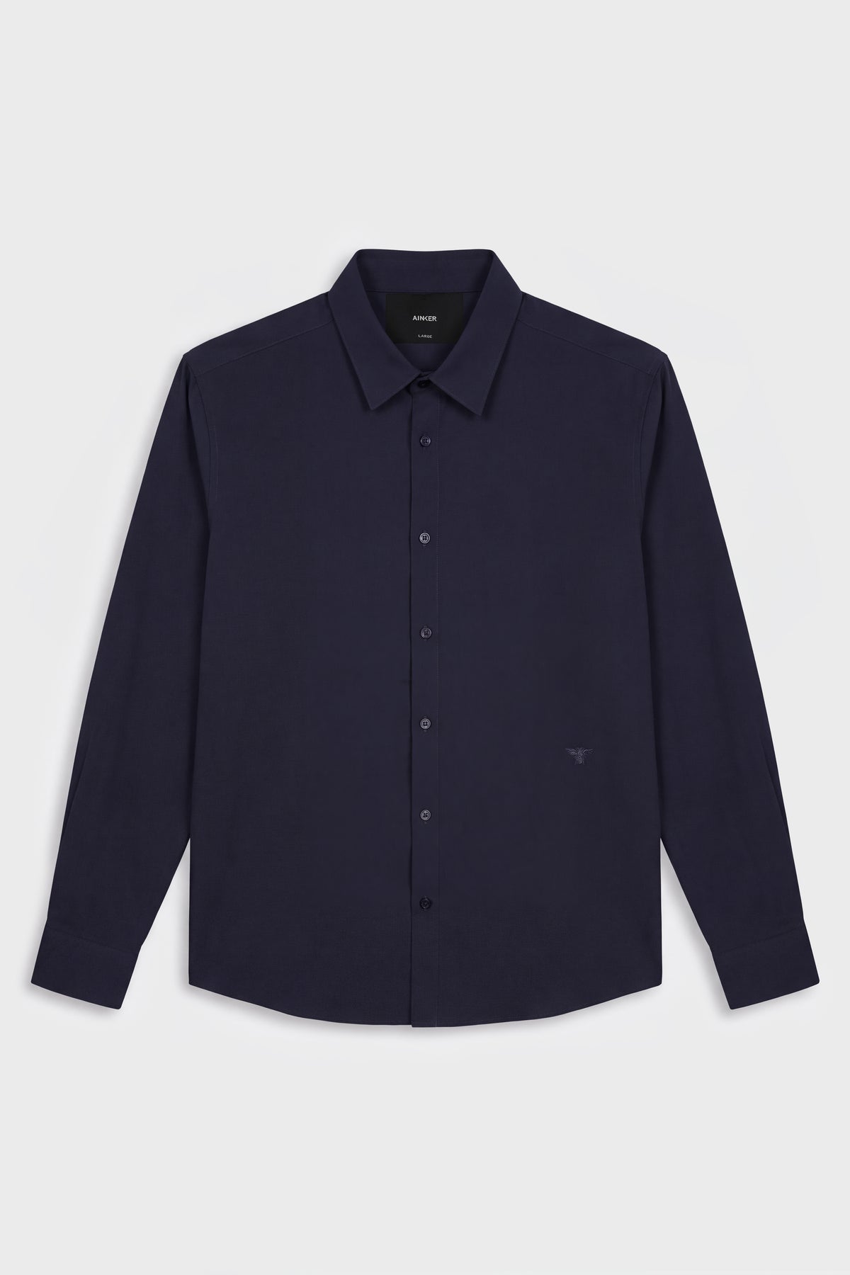 Wool Blend 1081 Navy Shirt