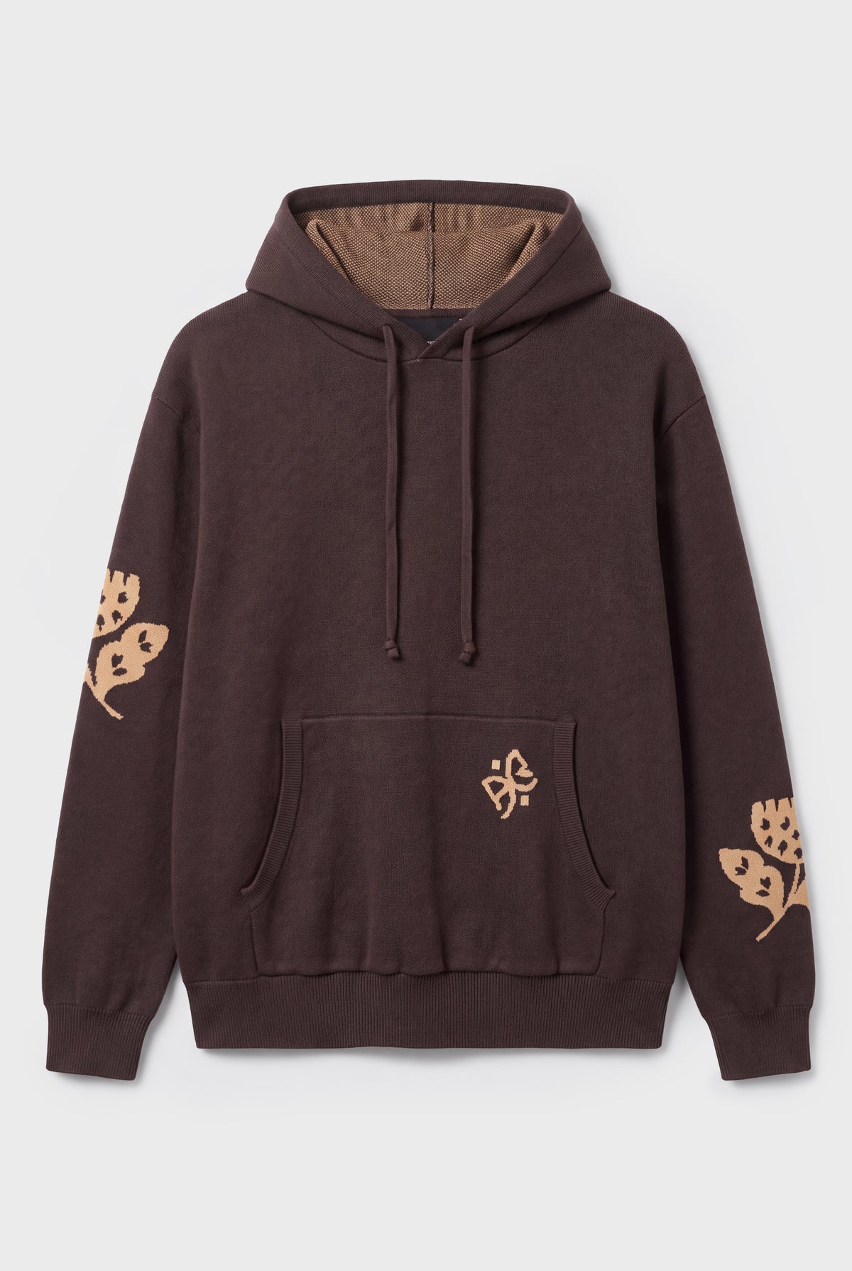 1127 Brown Knit Hoodie