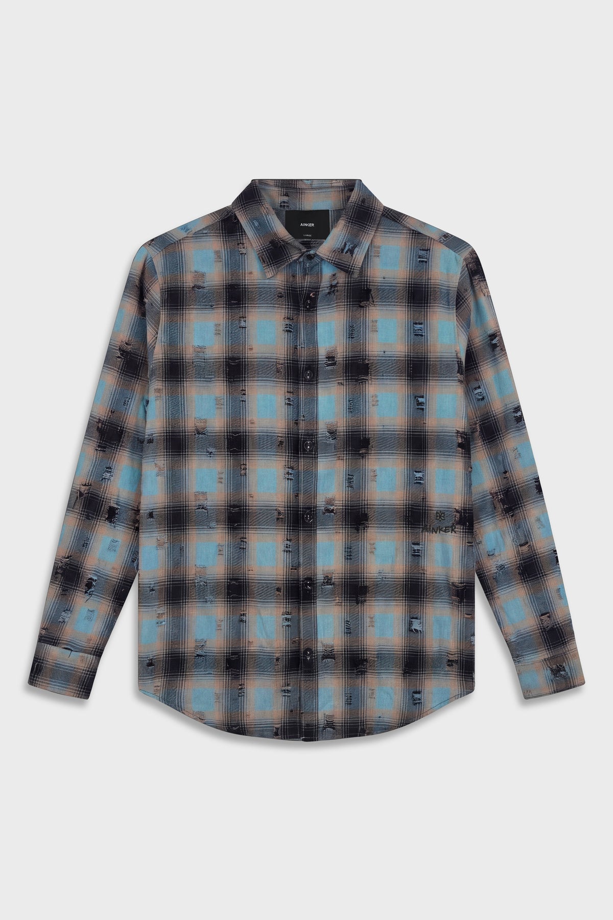Flannel 1107 Blue Plaid Overshirt