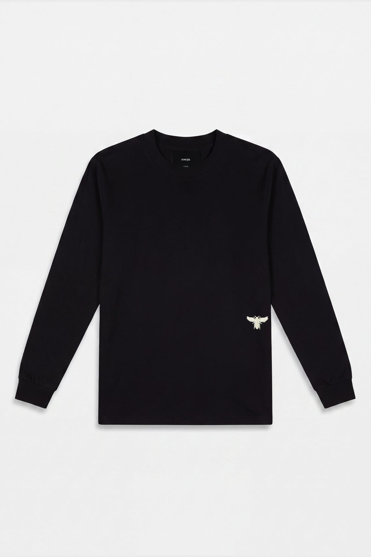 Mercerized 1025 Long Black T-Shirt