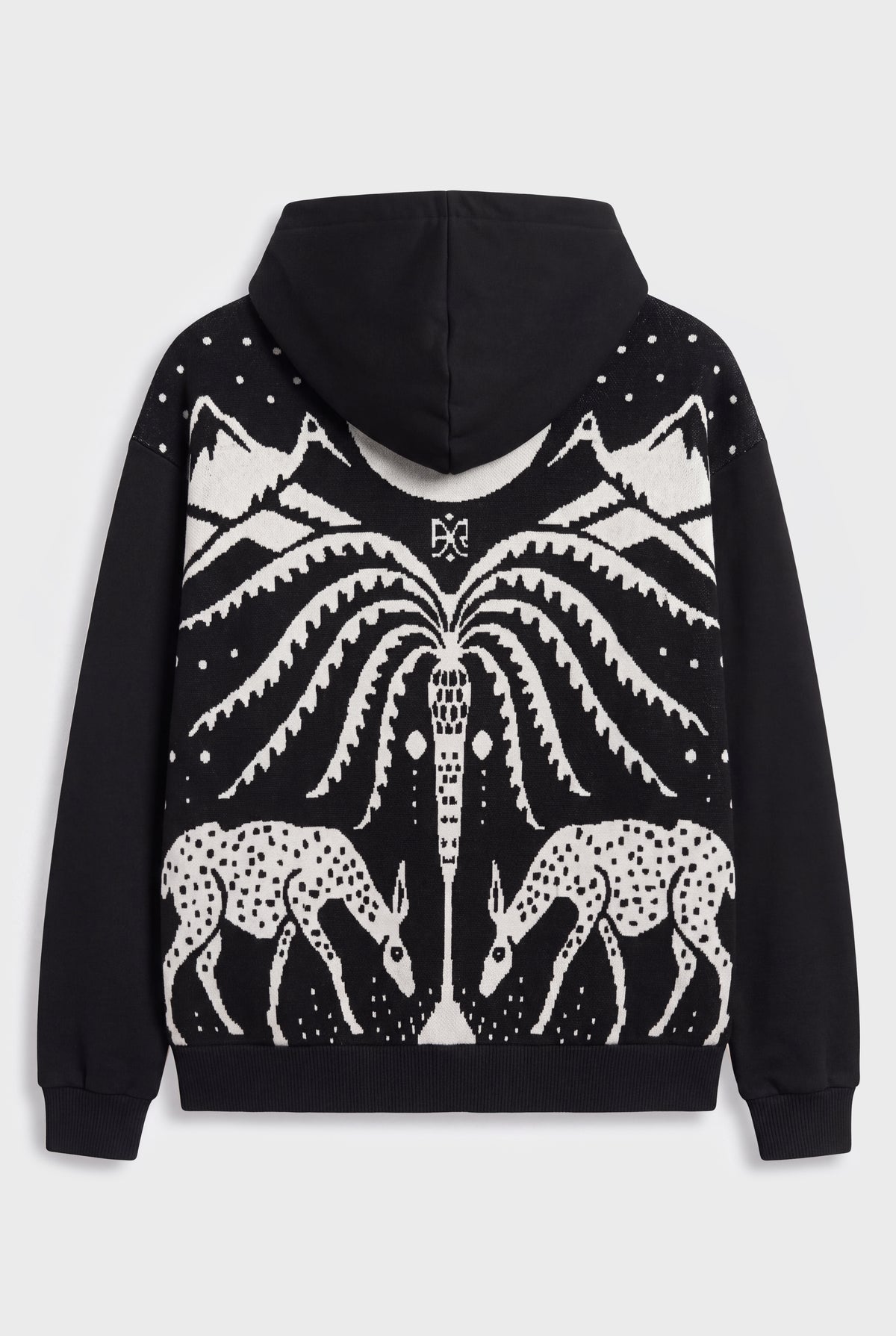 1130 Black Knit Hoodie