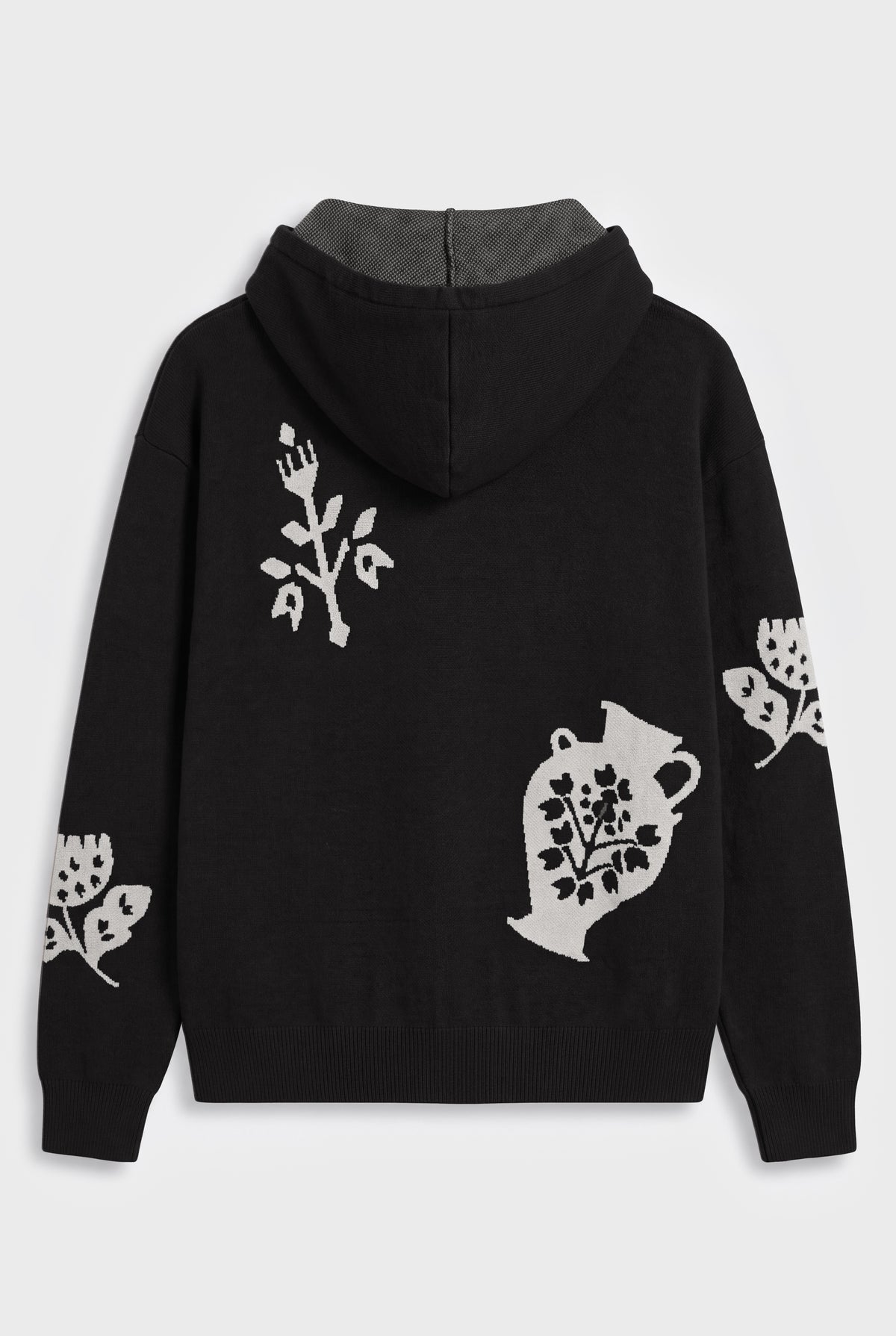 1127 Black Knit Hoodie