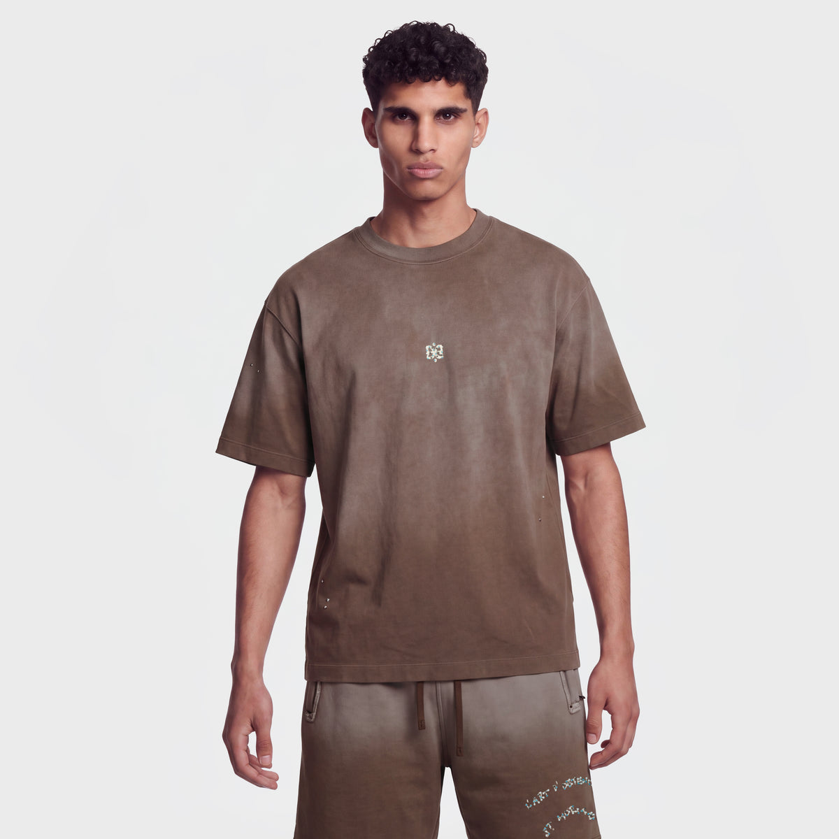 Cotton Wash 1108 Brown T-Shirt