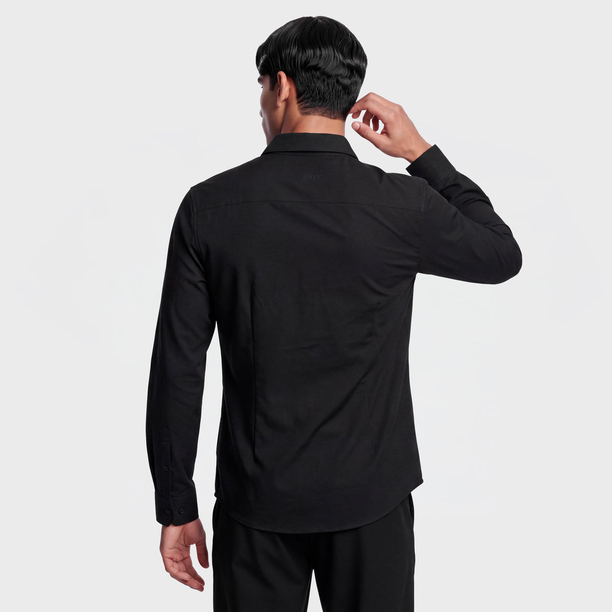 Wool Blend 1081 Black Shirt