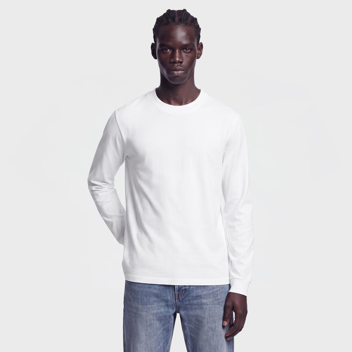 Mercerized 1022 Long White T-Shirt