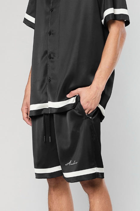 Satin 841 Black Short