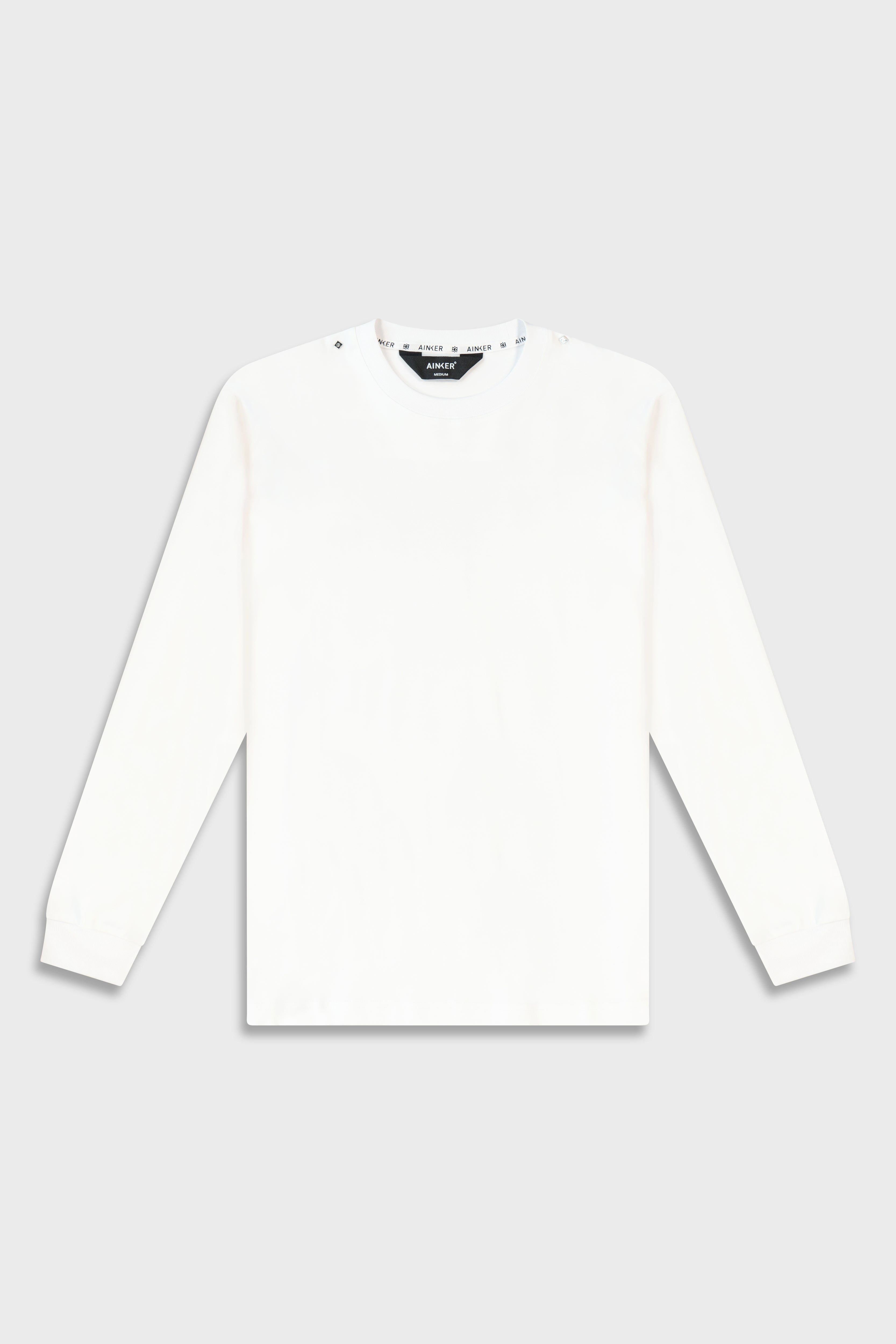 Mercerized 538 Long White T-Shirt