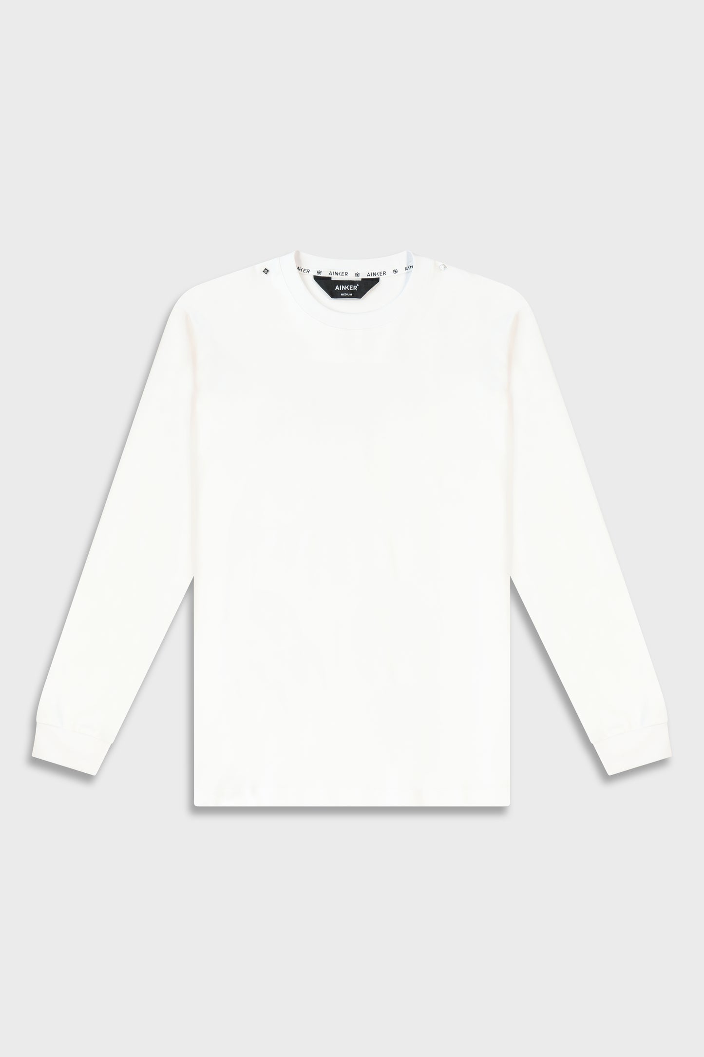 Mercerized 538 Long White T-Shirt