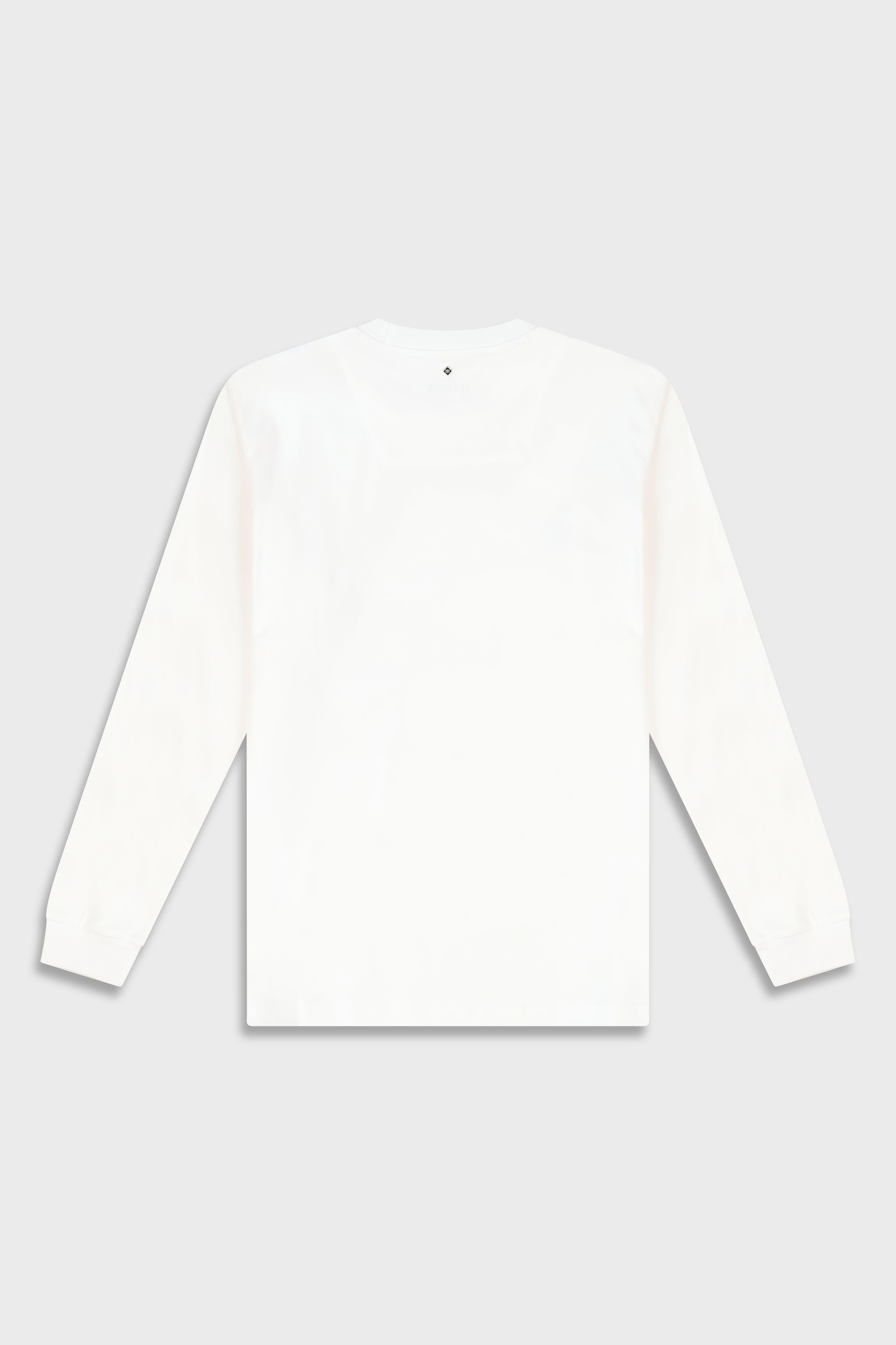 Mercerized 538 Long White T-Shirt