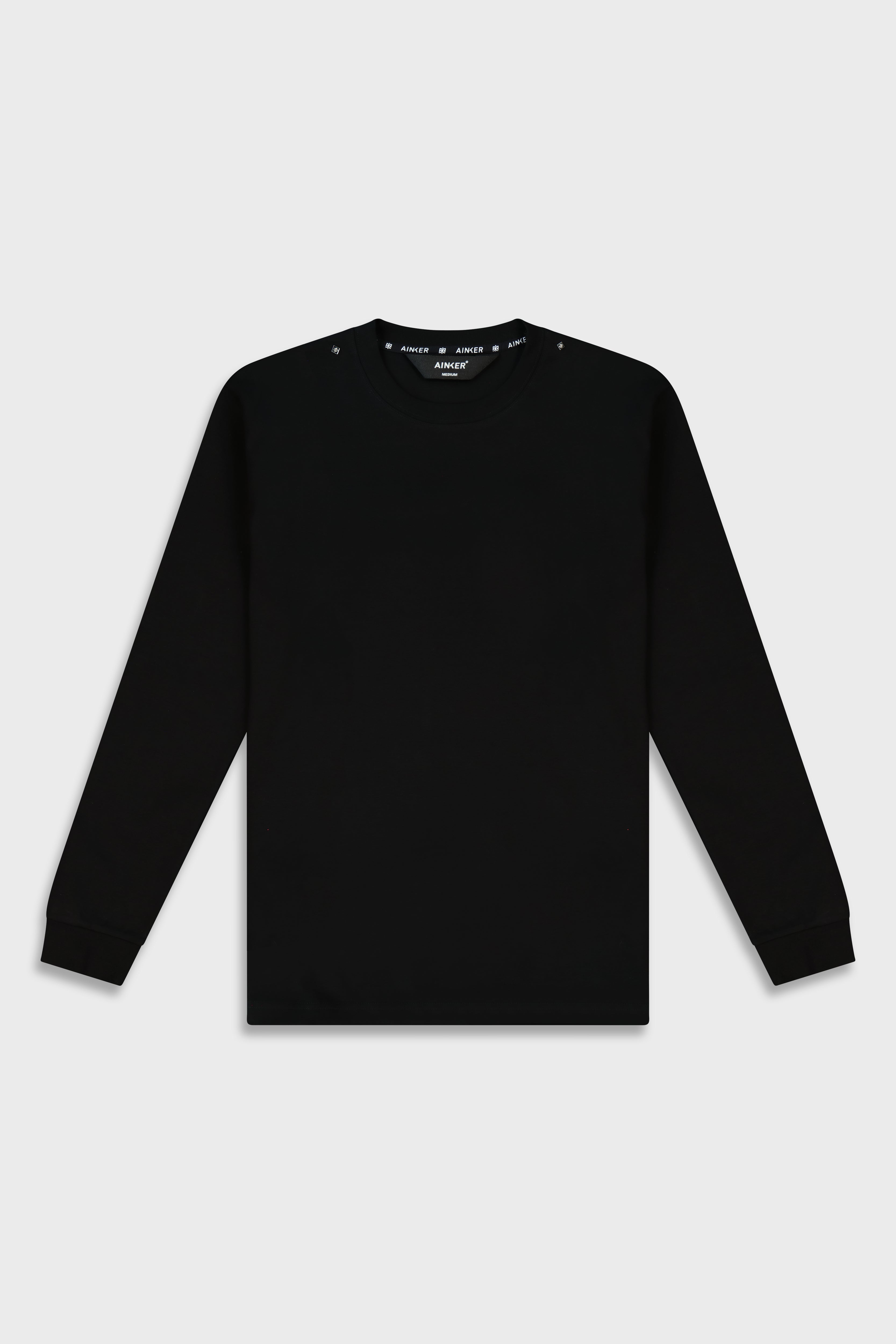 Mercerized 538 Long Black T-Shirt