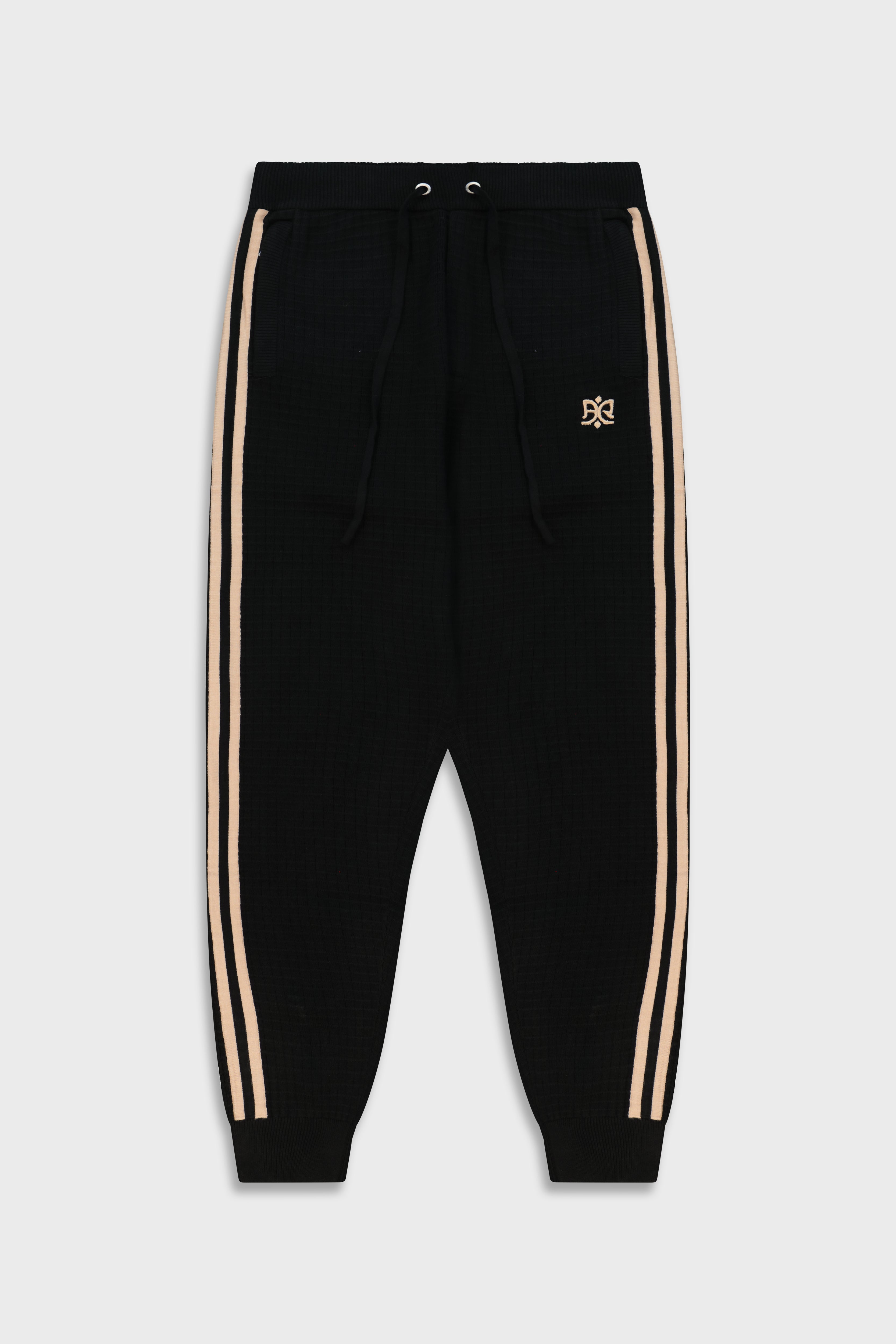 Cotton 644 Waffle Black Long Pant