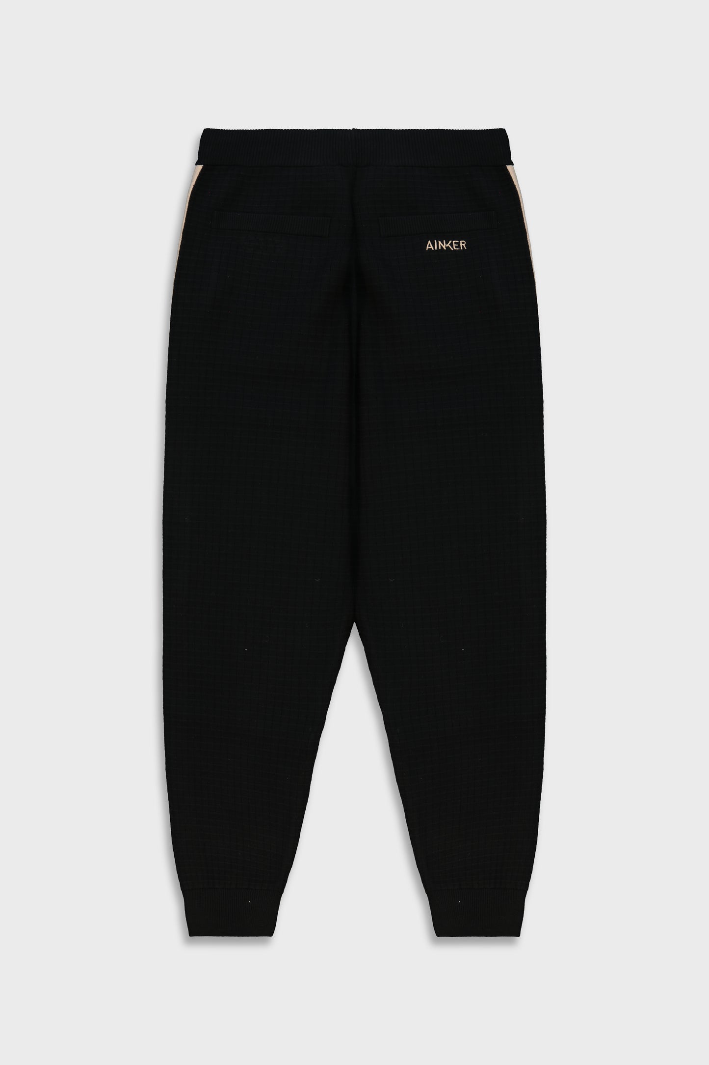 Cotton 644 Waffle Black Long Pant