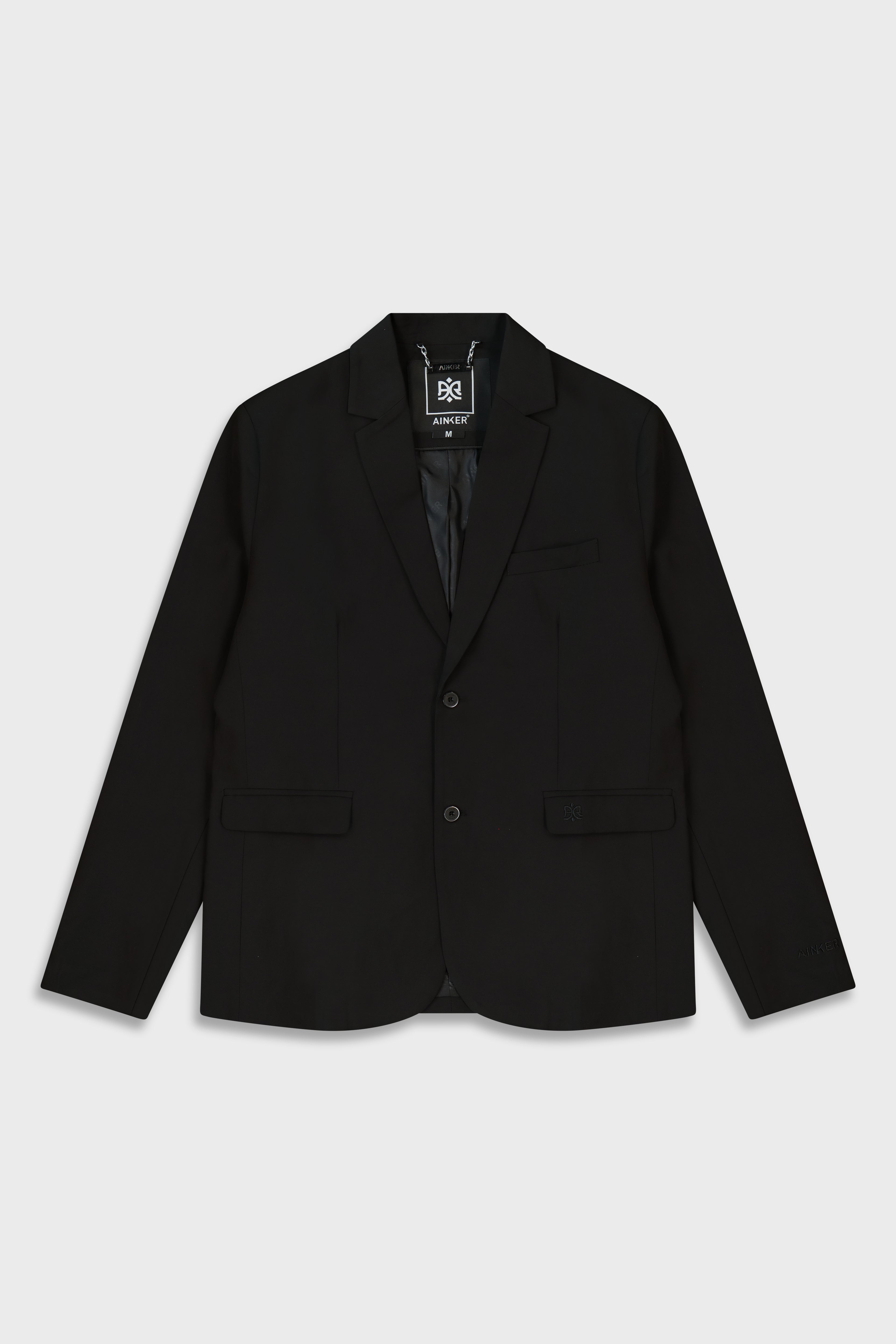 Black  Elastane 750 Suit Jacket
