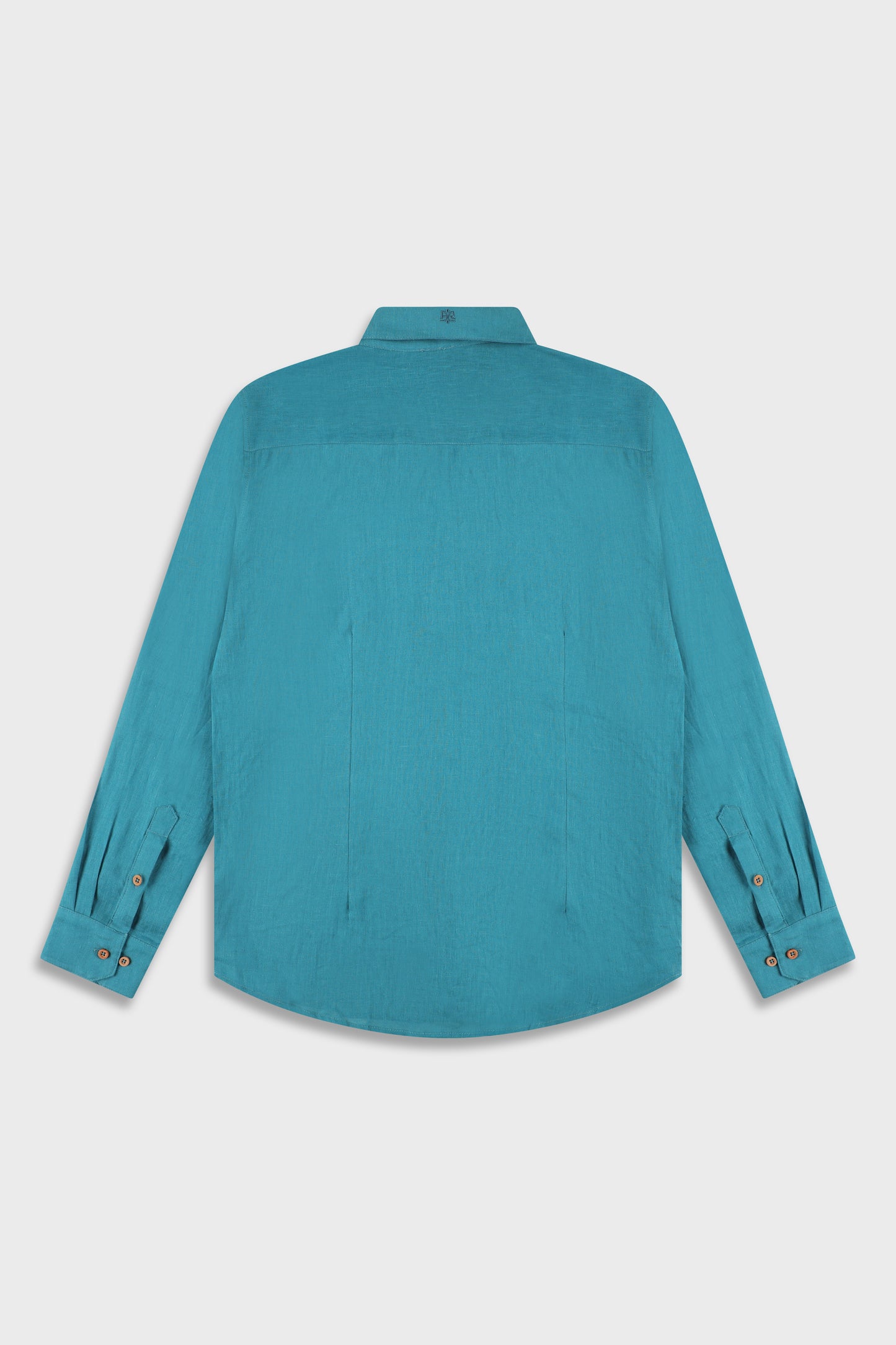 Linen Turquoise 777 Button Shirt