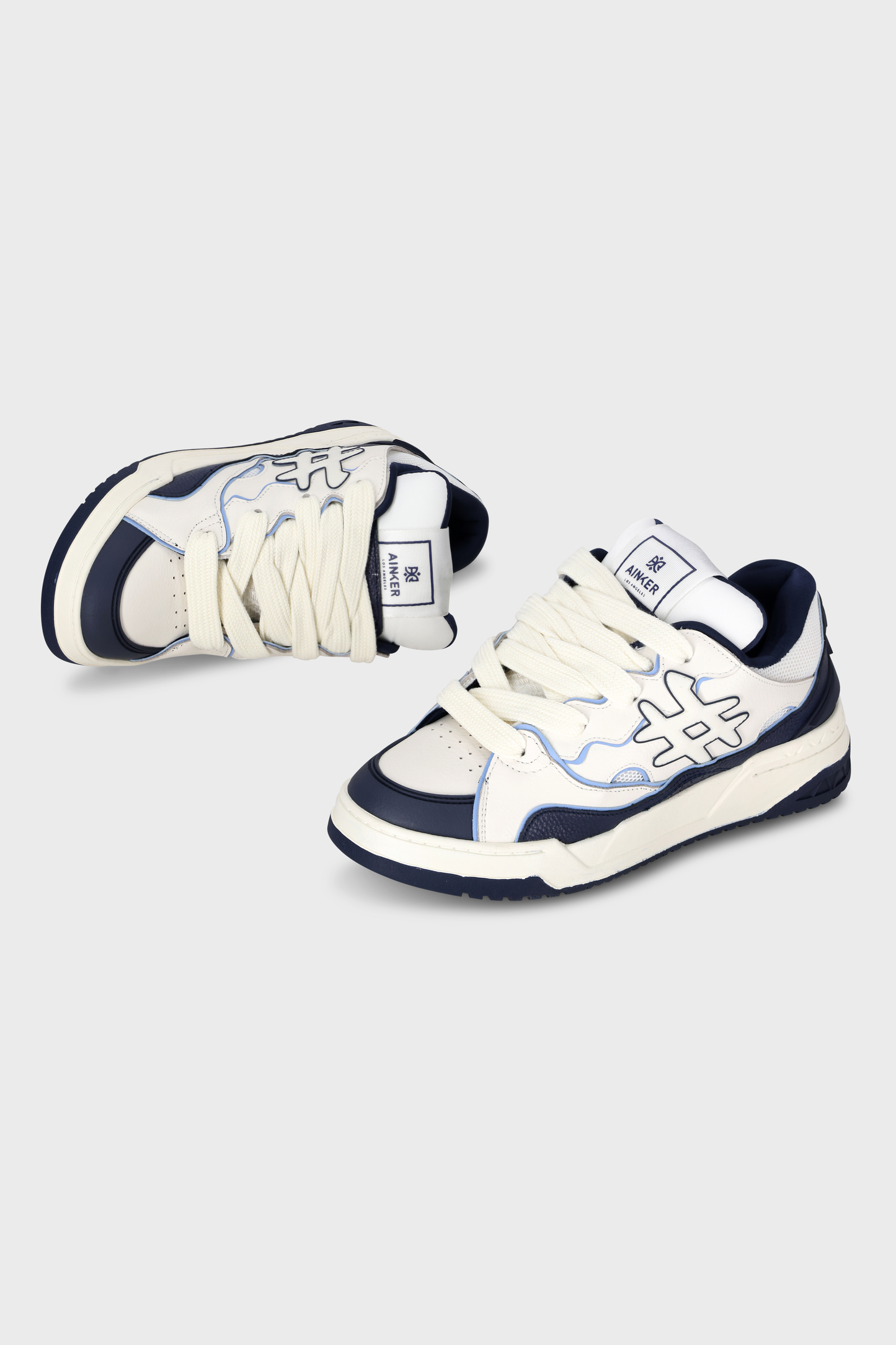Baseline Leather White/Blue