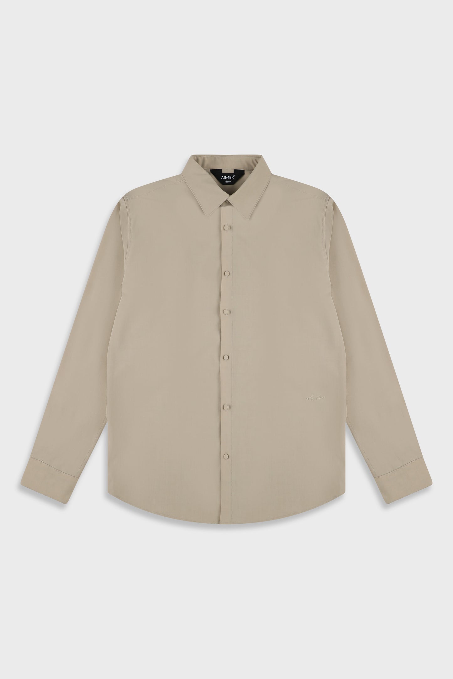 Wool Blend Beige 779 Button Shirt