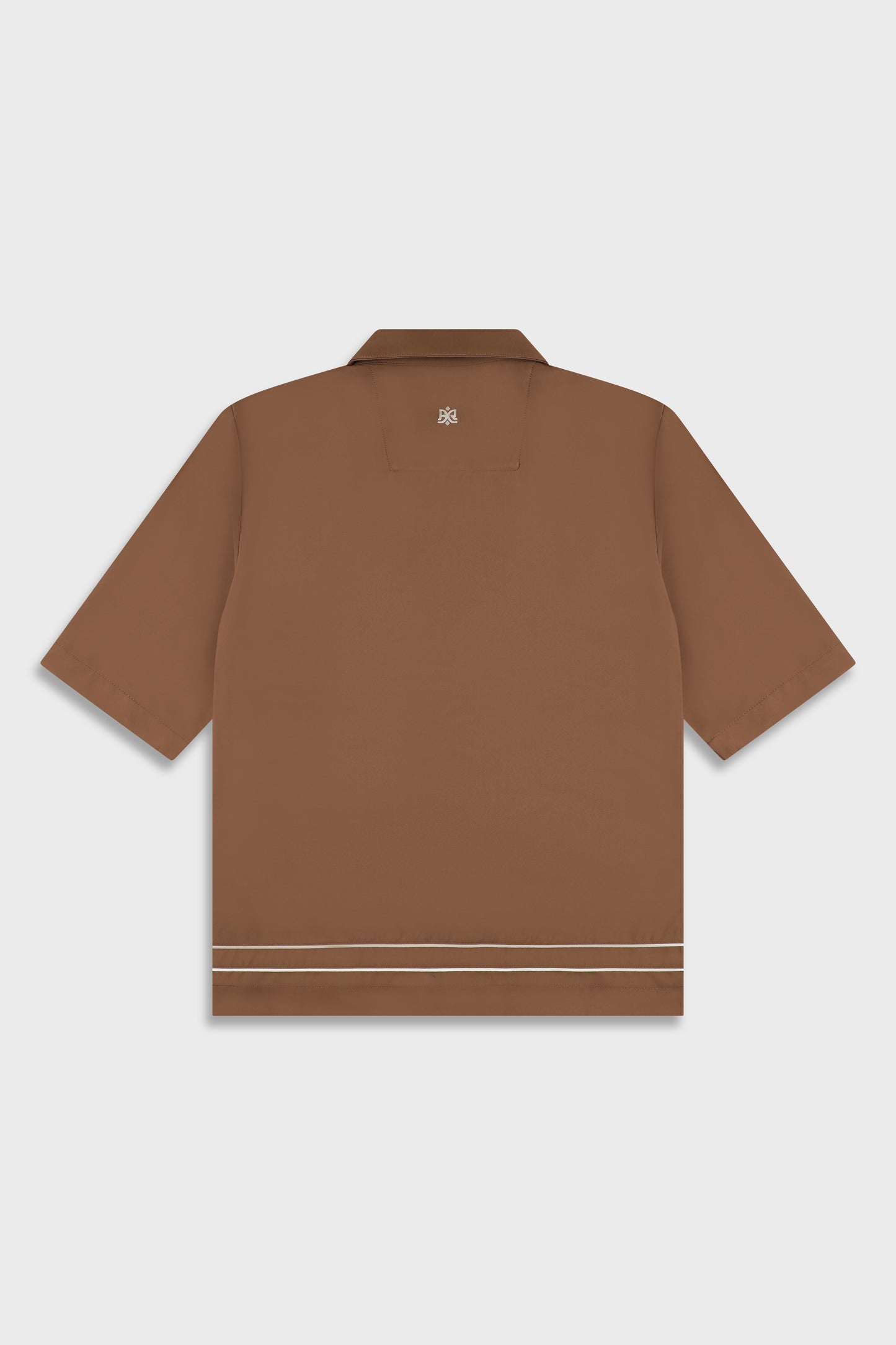 Tech 801 Brown Short Button Shirt